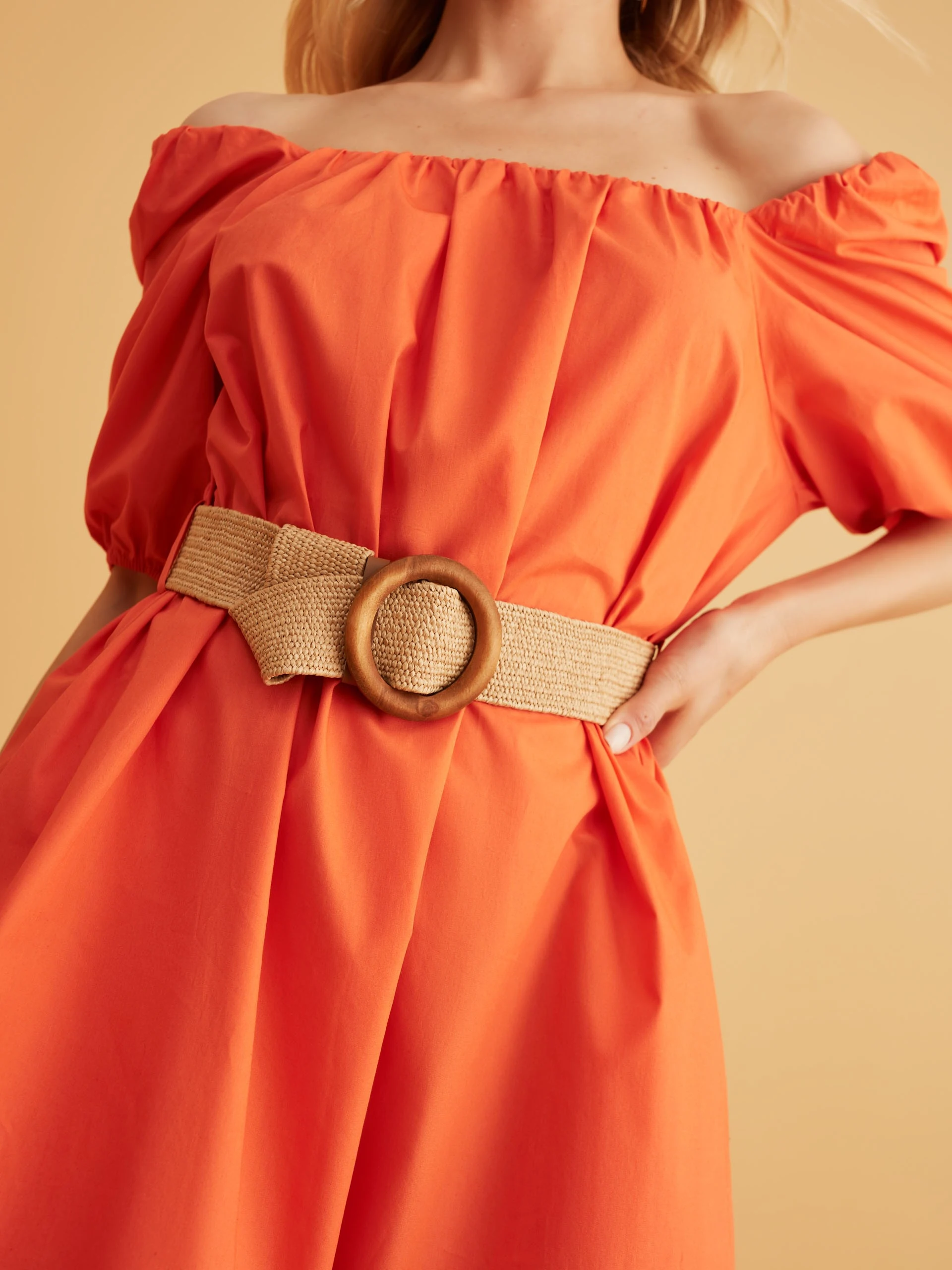 ORANGE COTTON DRESS