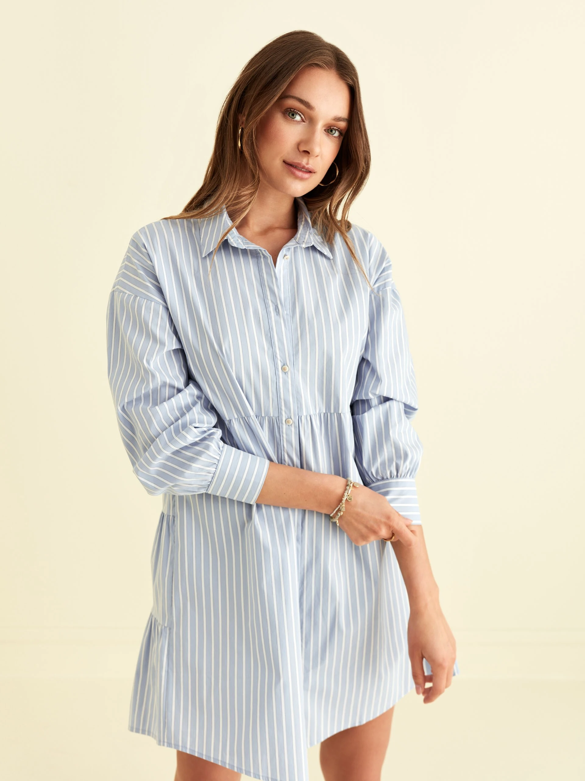 BLUE SHIRT DRESS