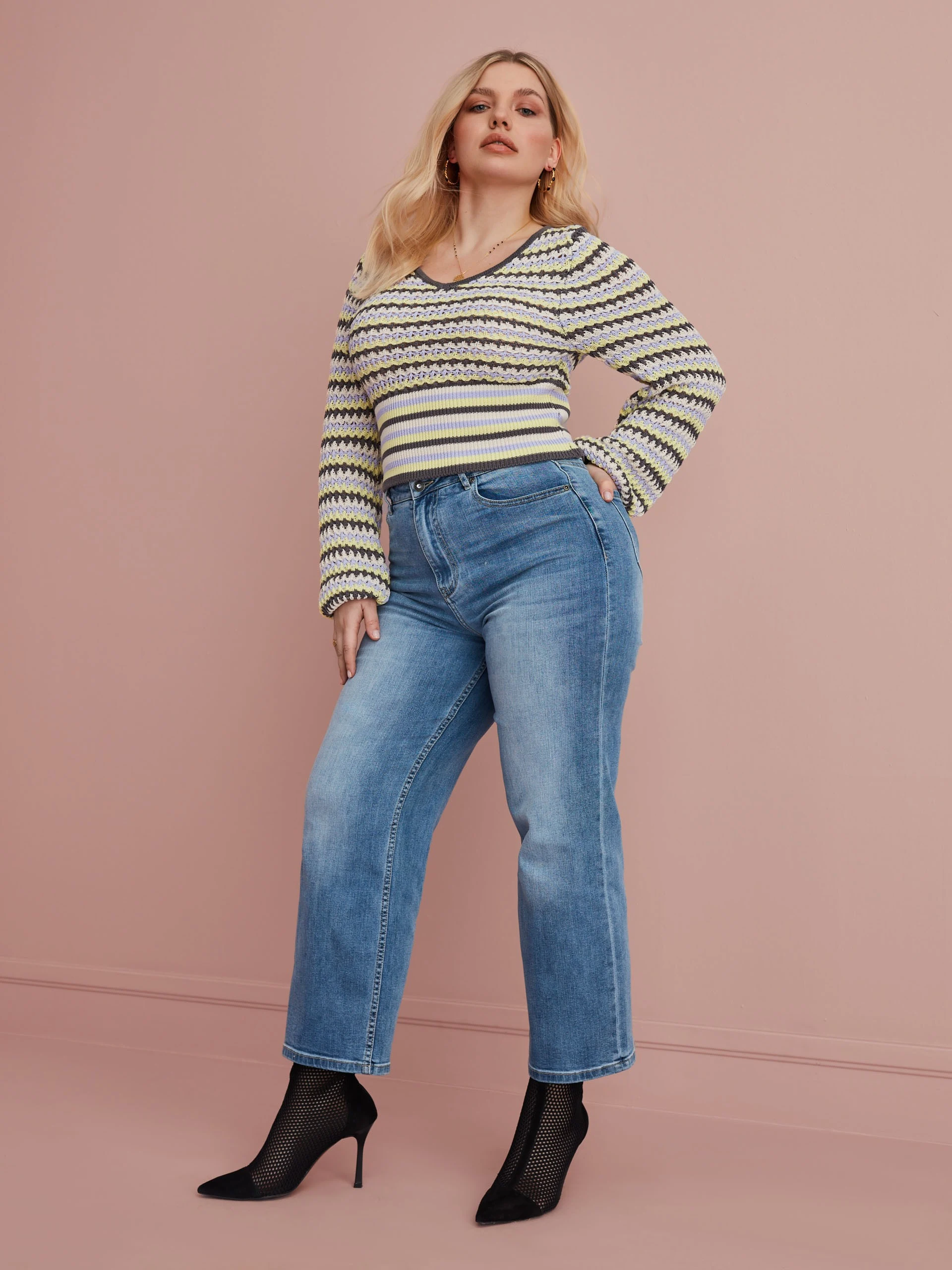 JEANSOWE SPODNIE CULOTTE