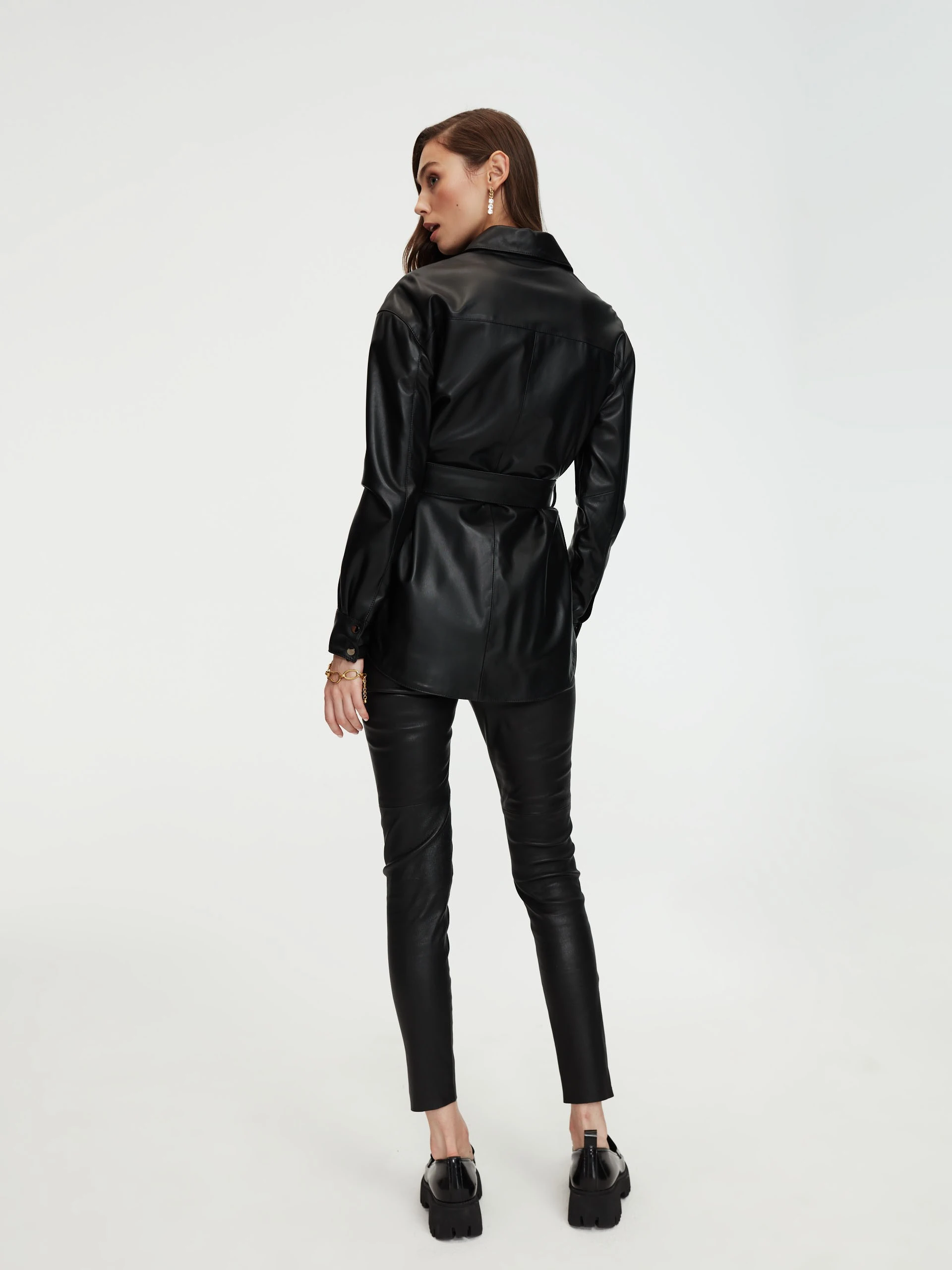 BLACK LEATHER PANTS