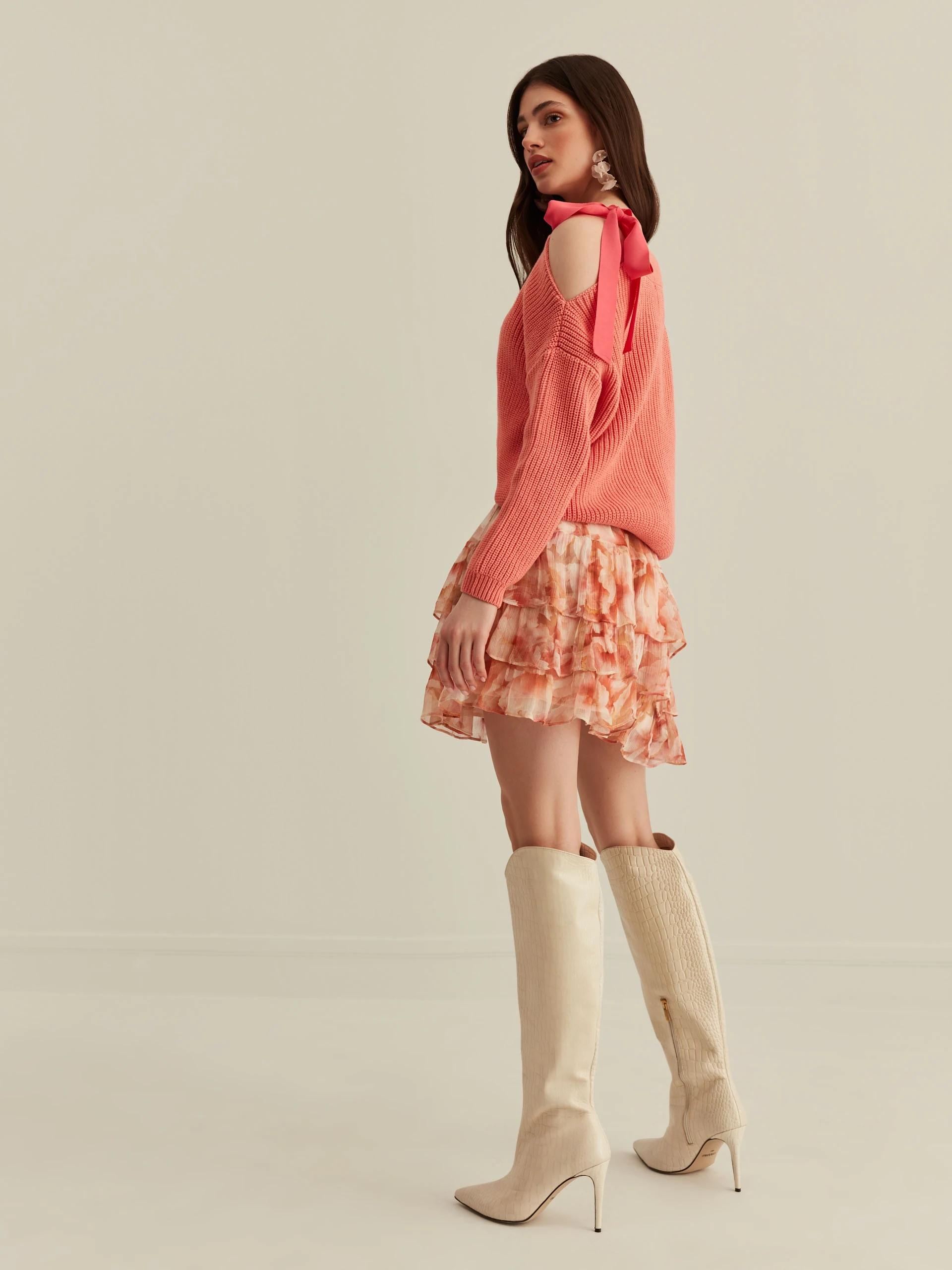 FLORAL VISCOSE SKIRT