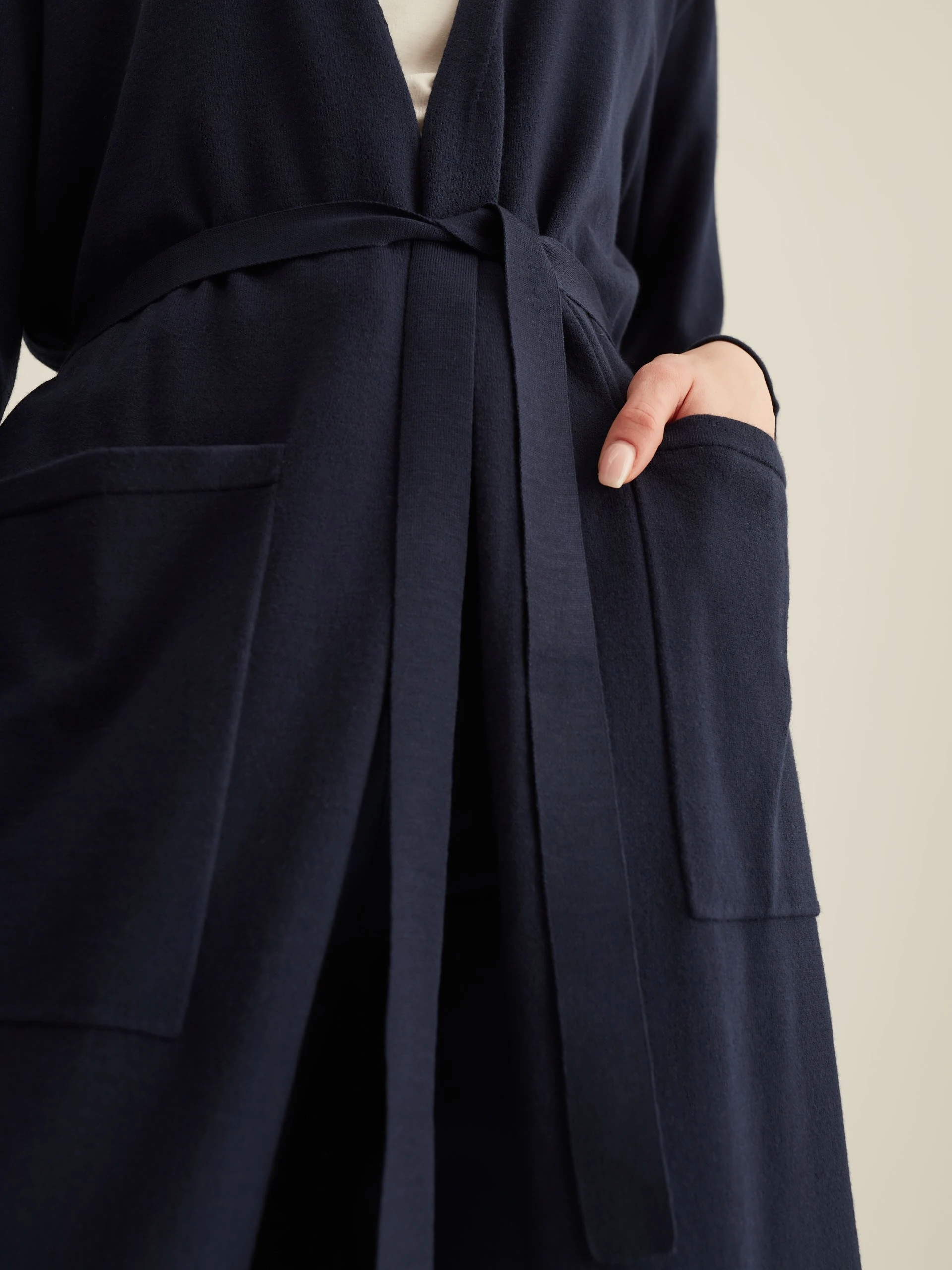 NAVY BLUE CARDIGAN WITH BINDING