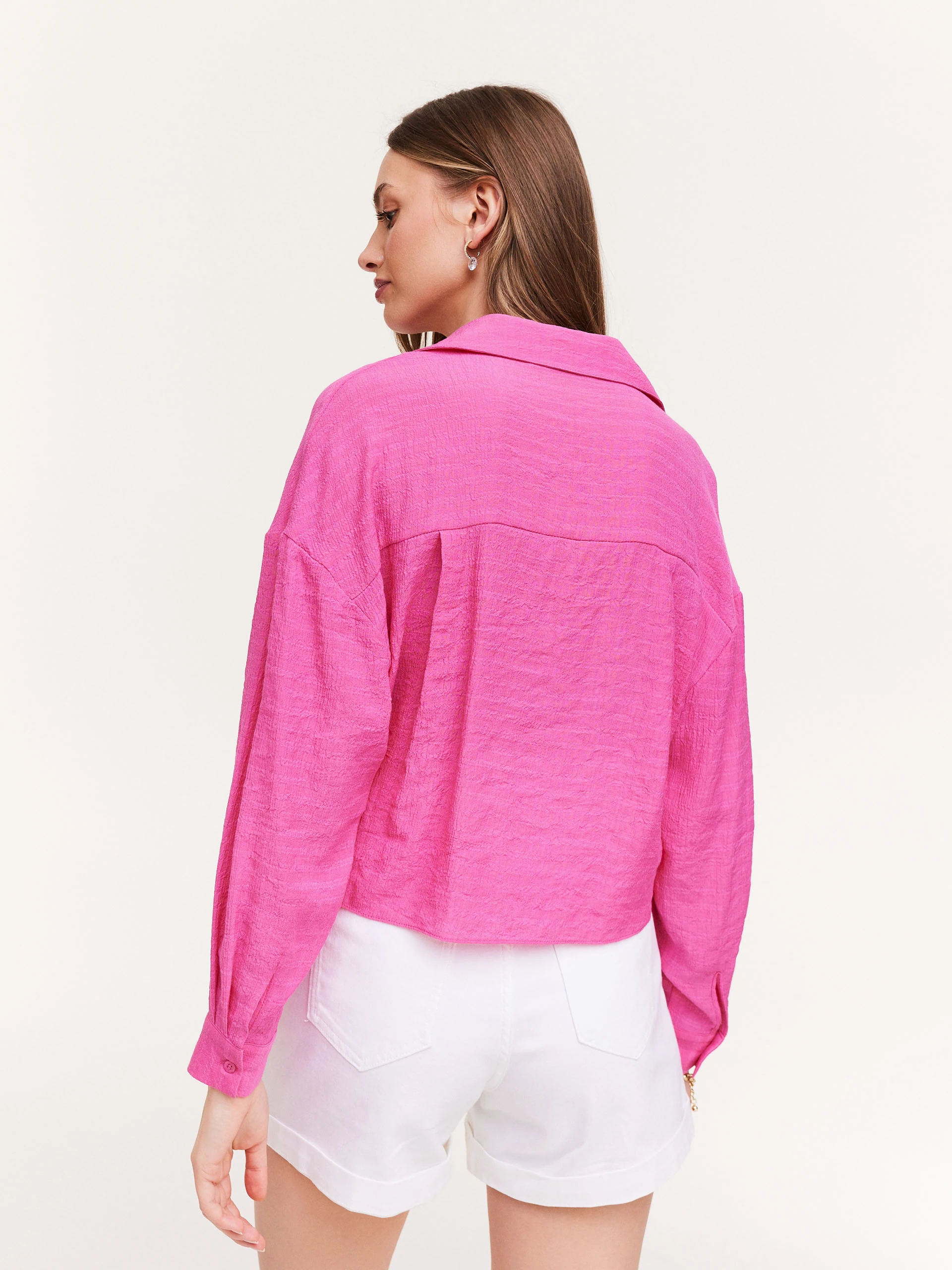 Pink shirt with ties
