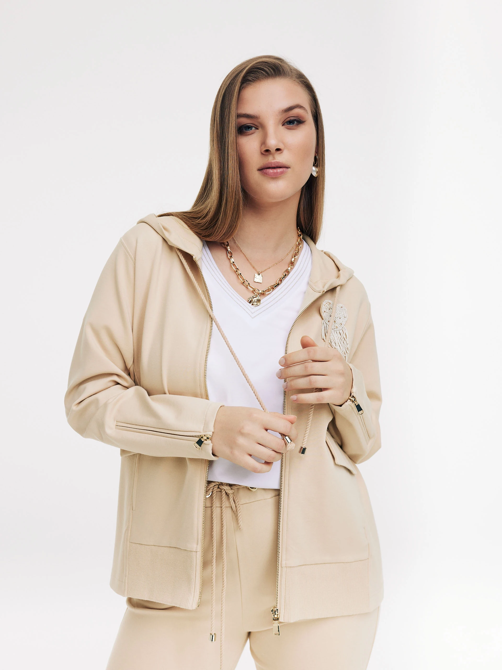Beige hoodie