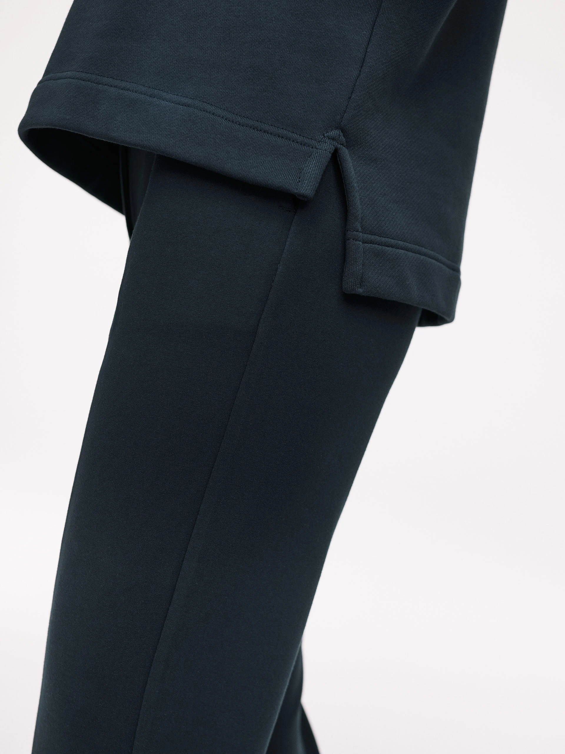 Navy blue blouse with ruffles
