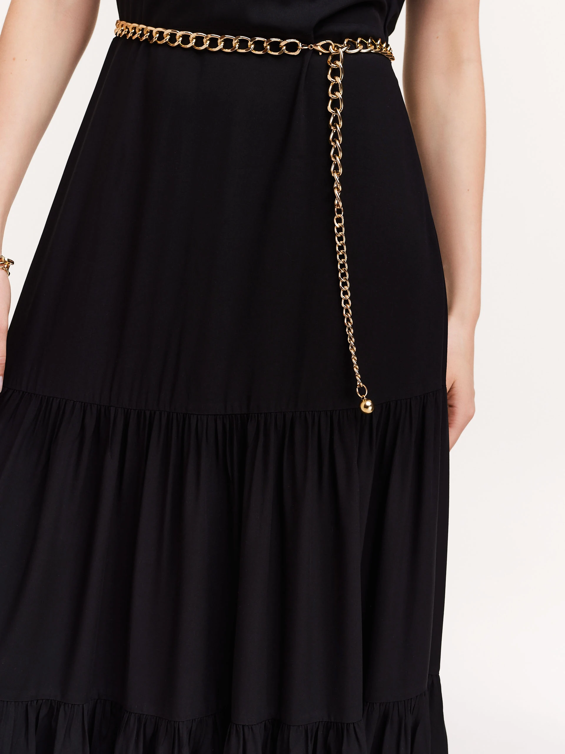 Black dress with halter neckline