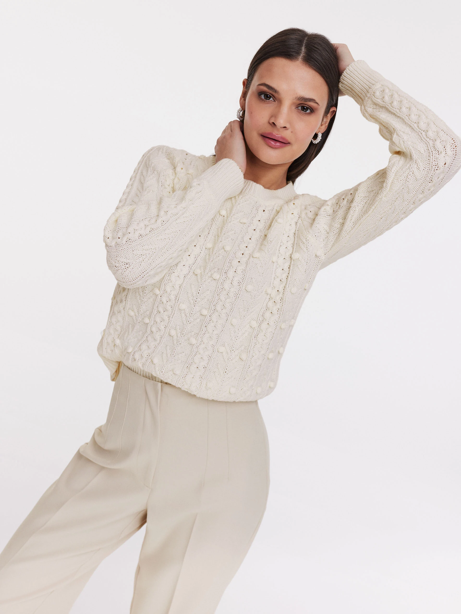 Wide beige pants