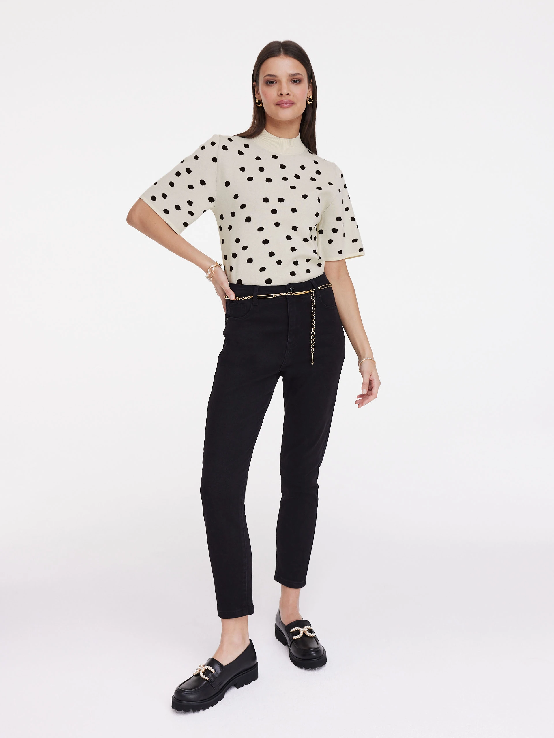 Black high-waisted pants