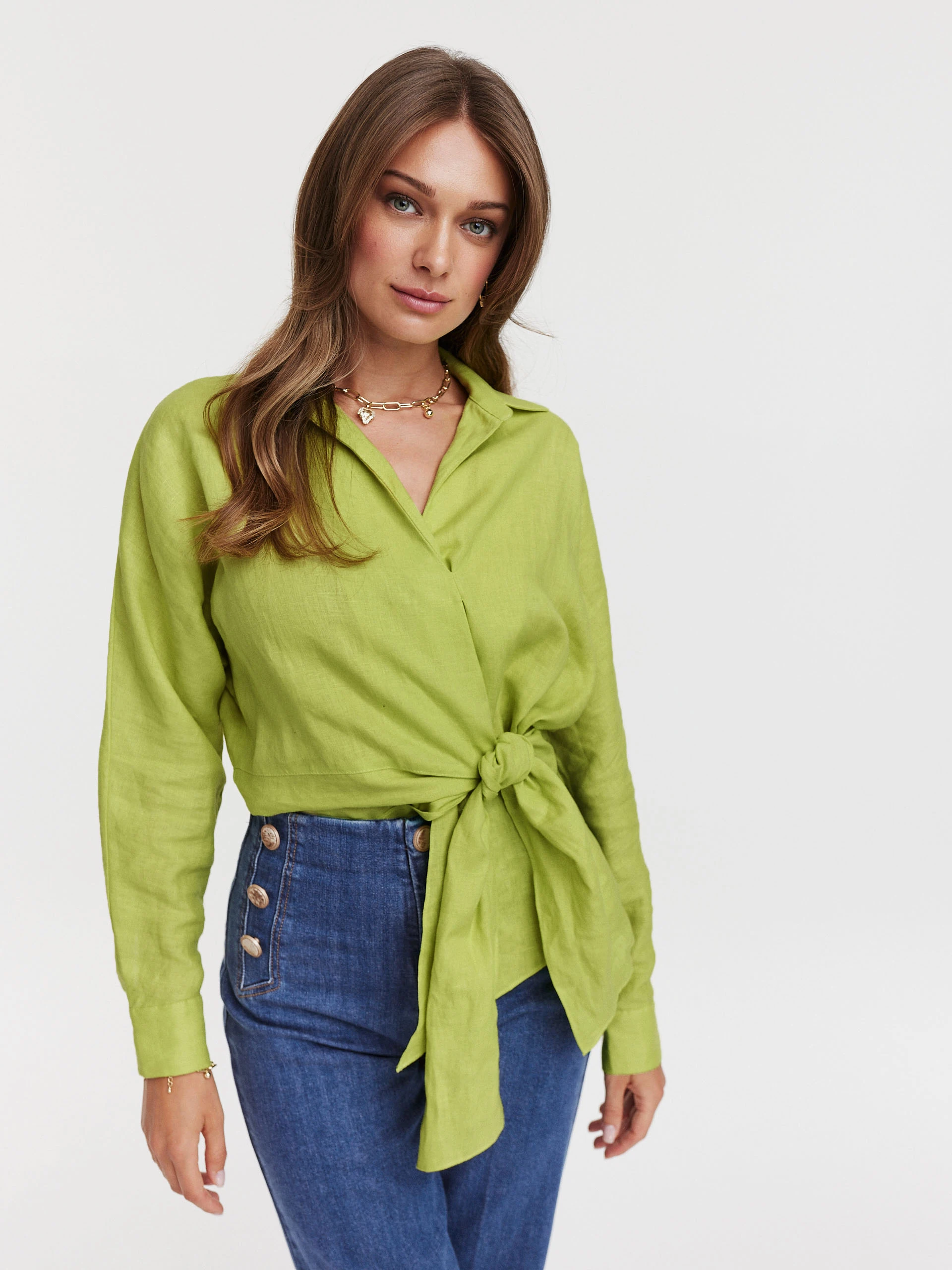 Jeansowe spodnie w stylu retro