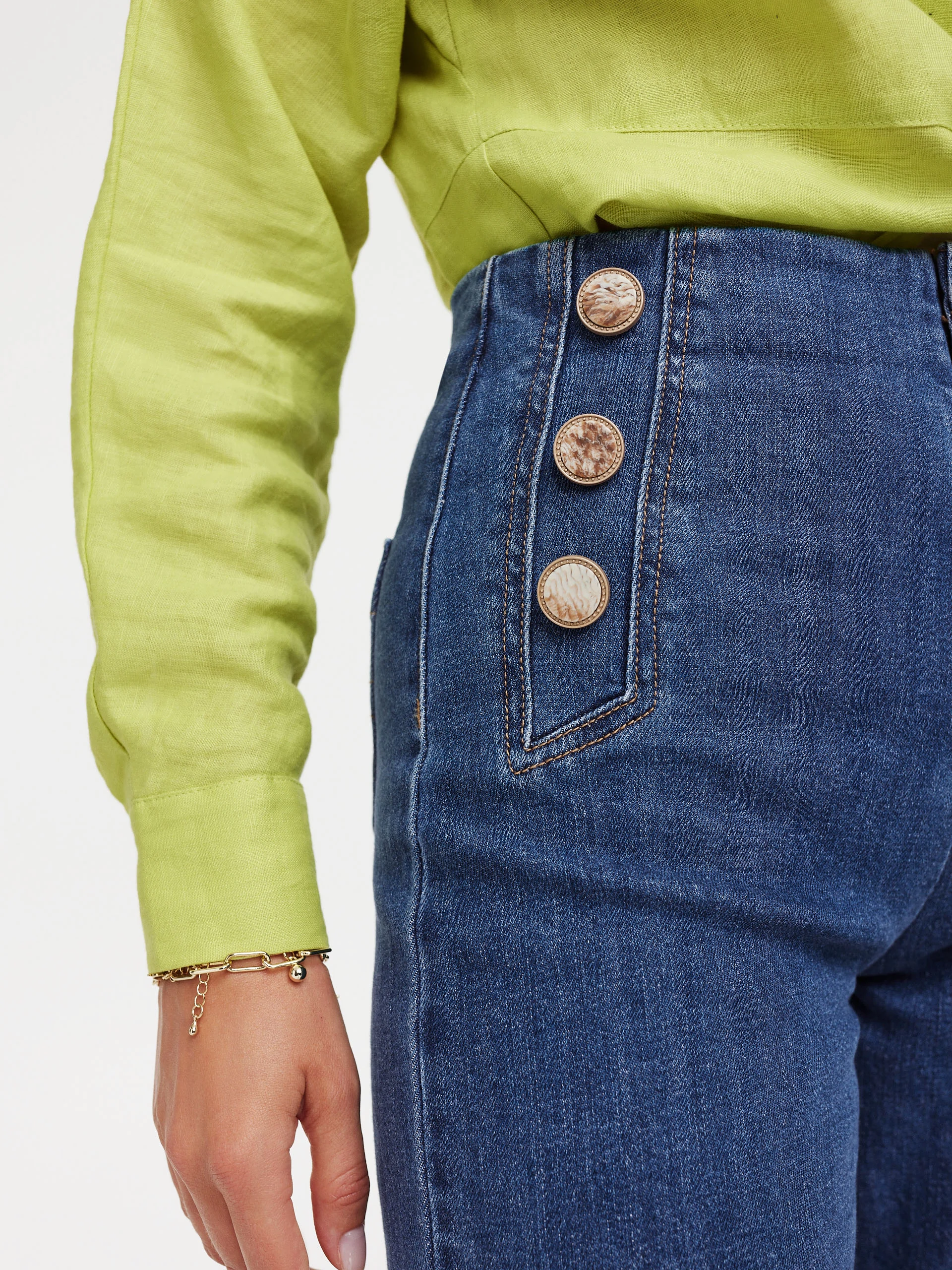 Jeansowe spodnie w stylu retro