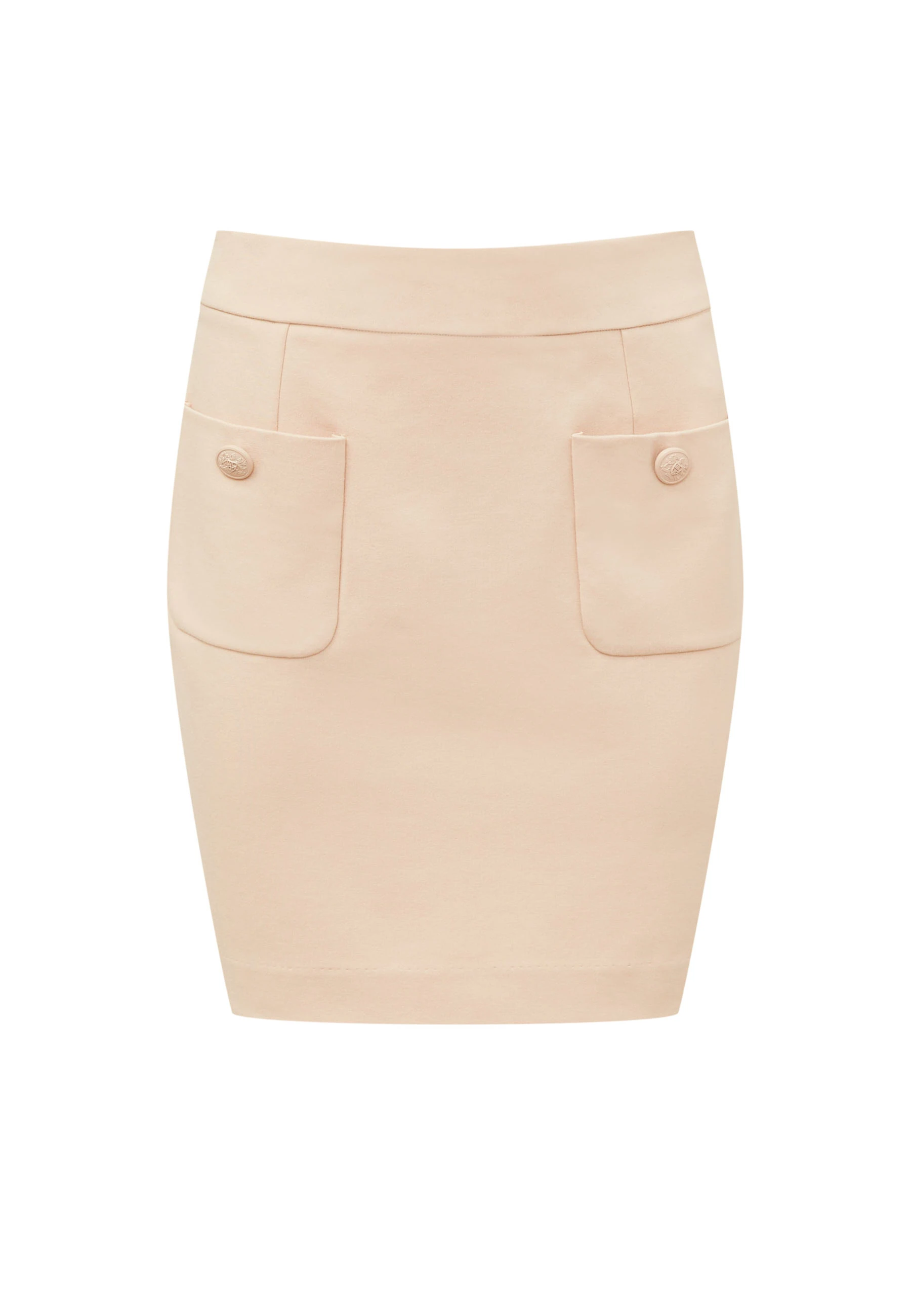Beige high-waisted skirt