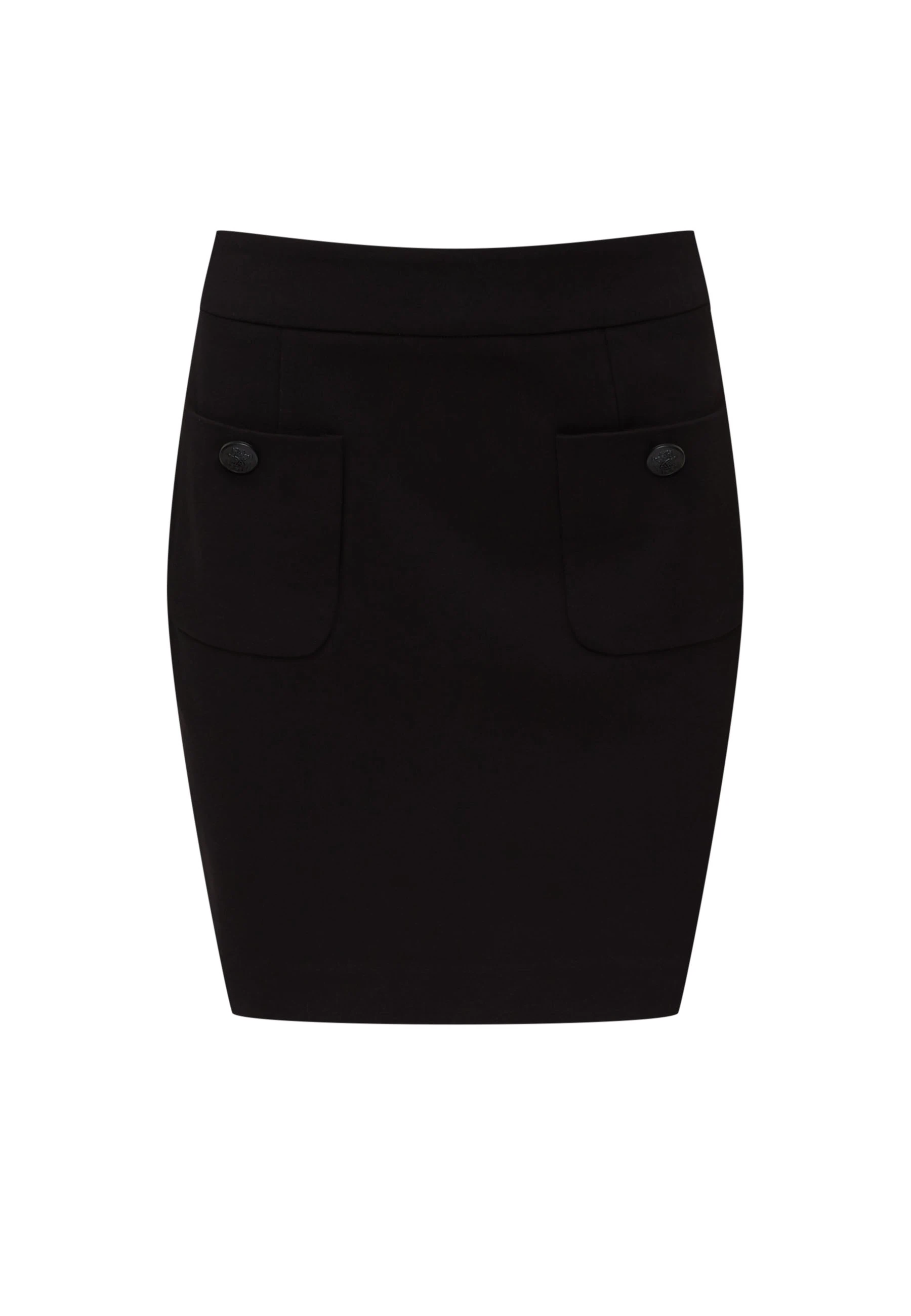 Black high-waisted skirt