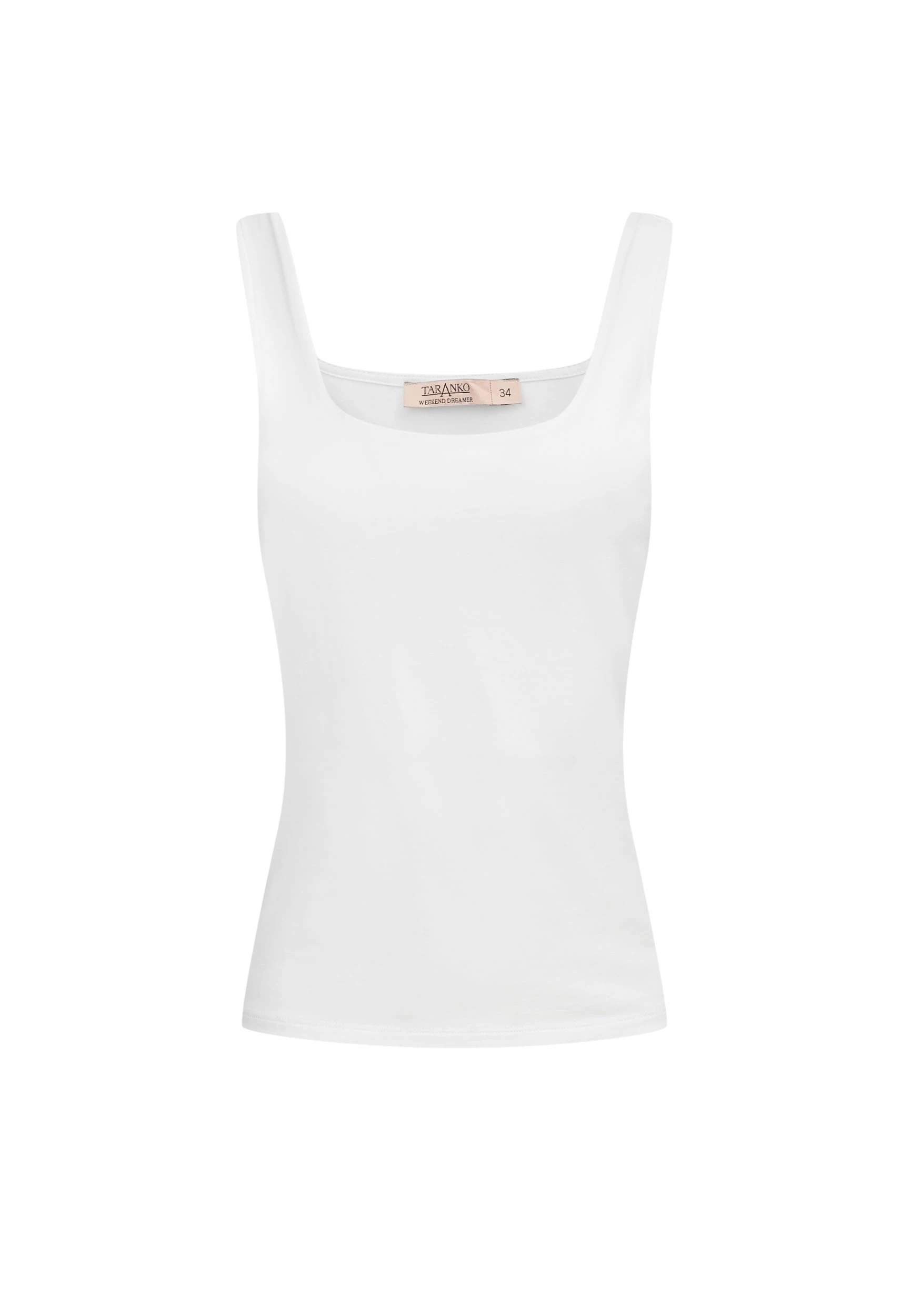 White minimalist top with cotton