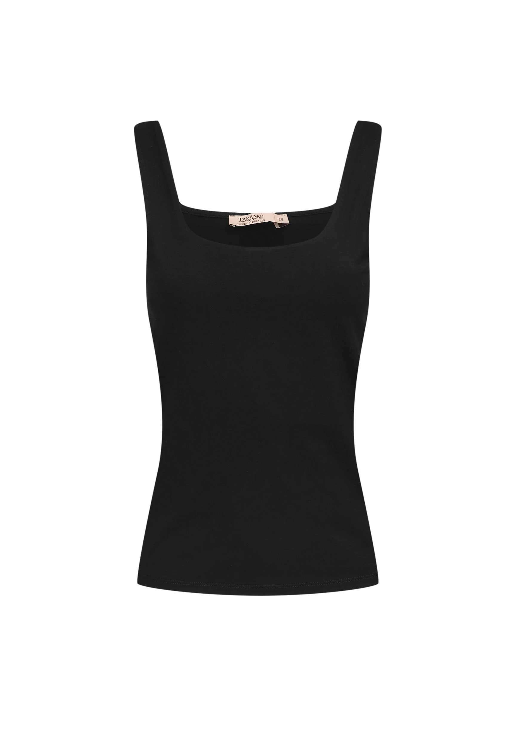 Minimalist black top with cotton