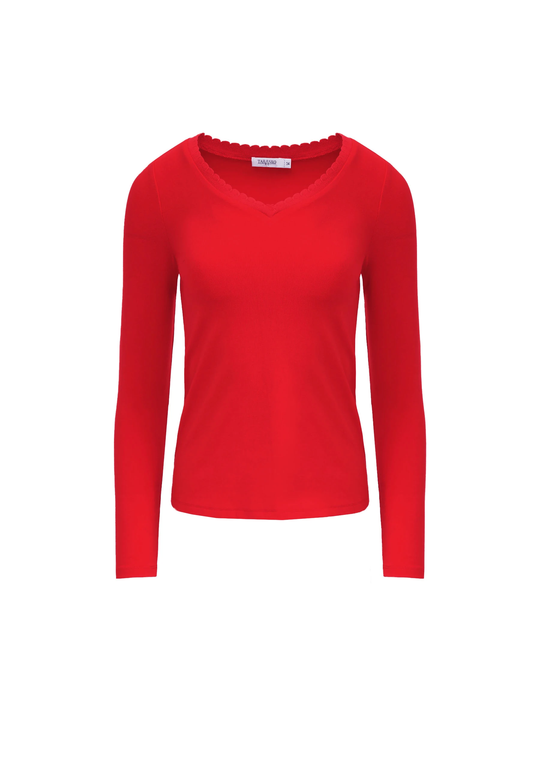 Red long sleeve blouse
