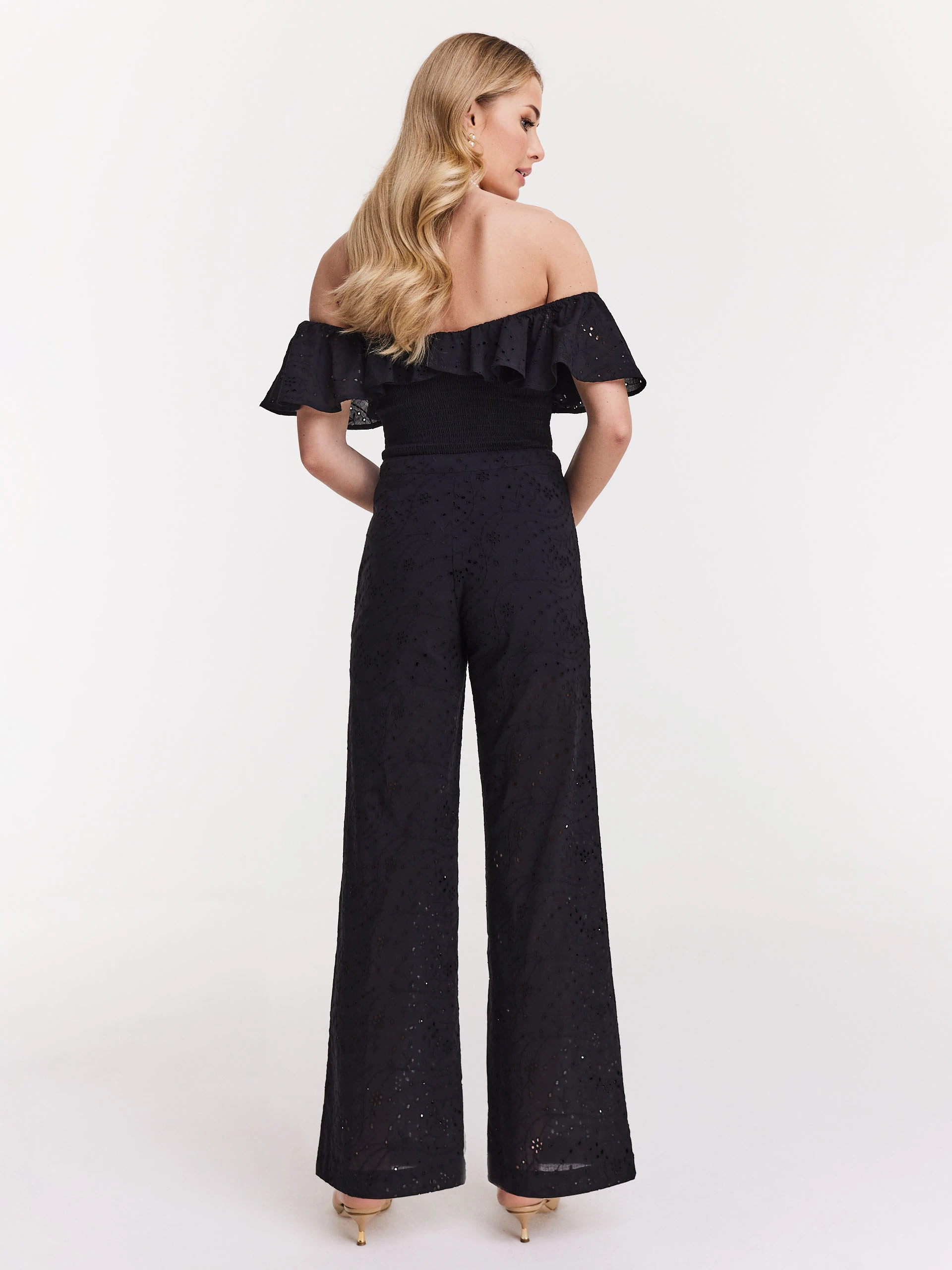Elegant blouse with decorative inserts