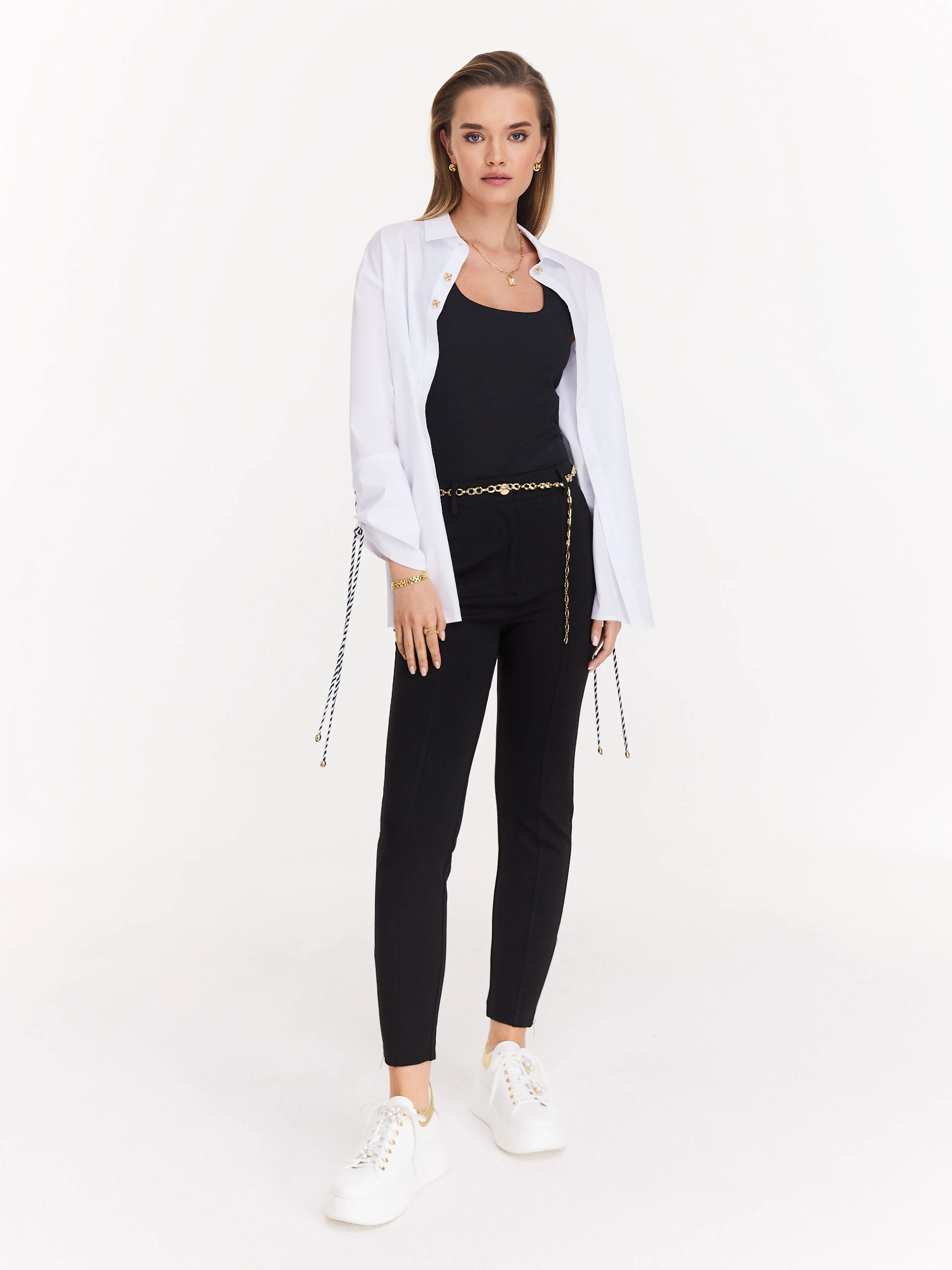 Loose white cotton shirt