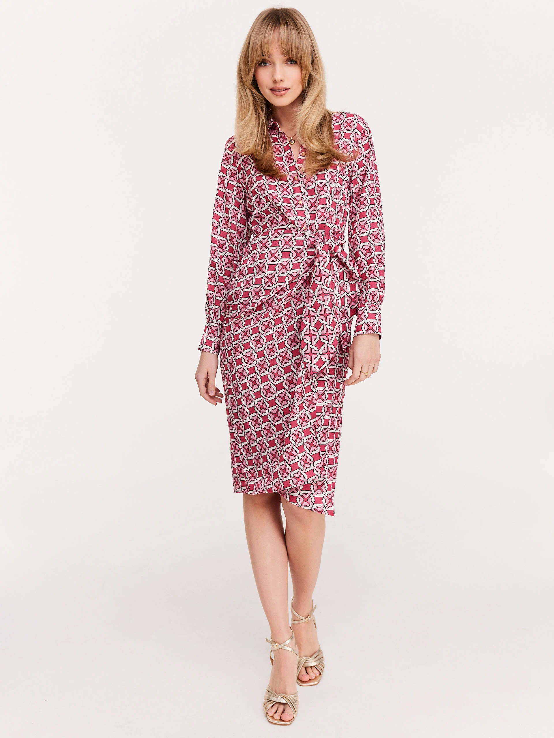 Emery dress with geometric pattern