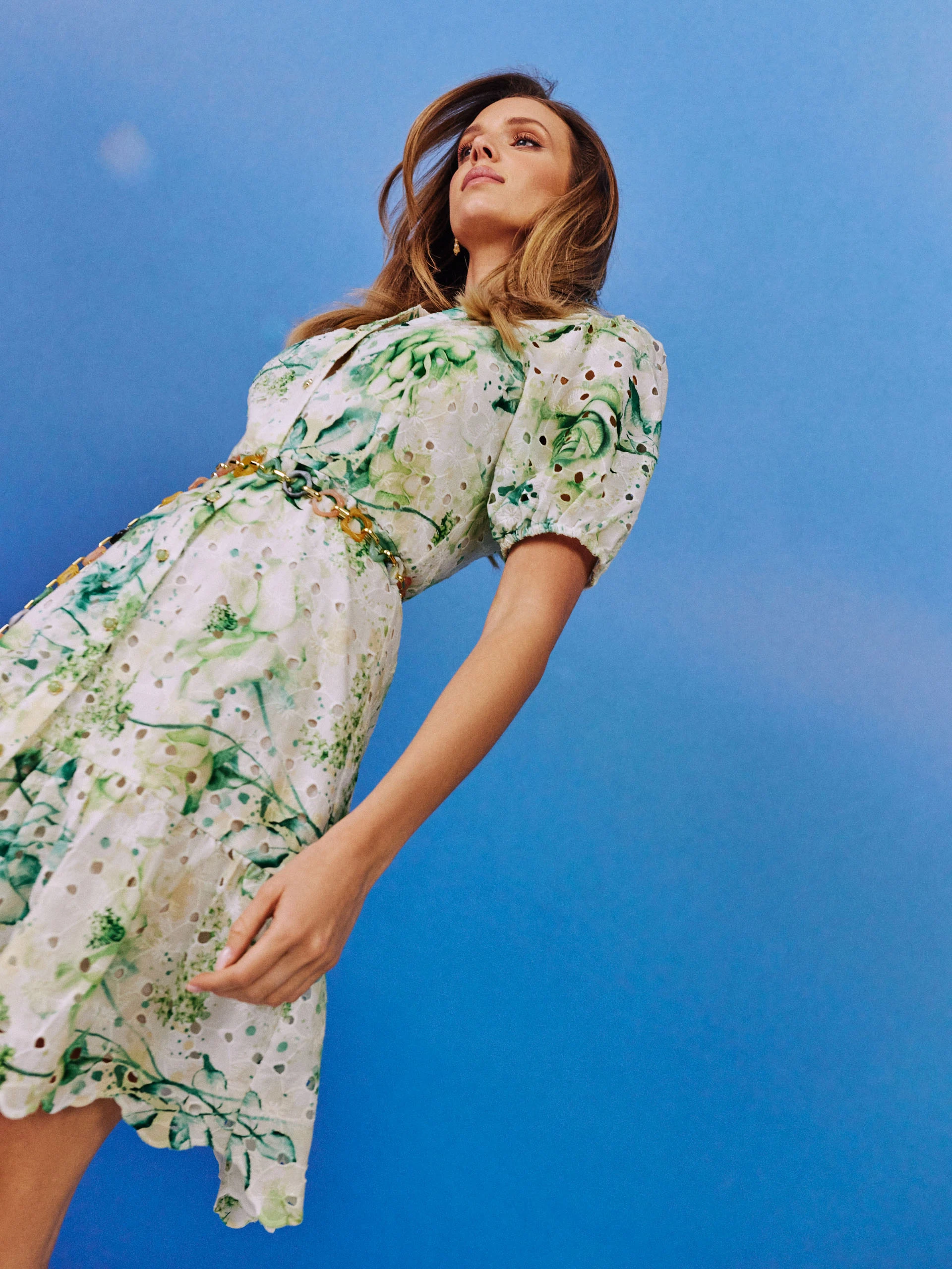 Summer dress with floral pattern