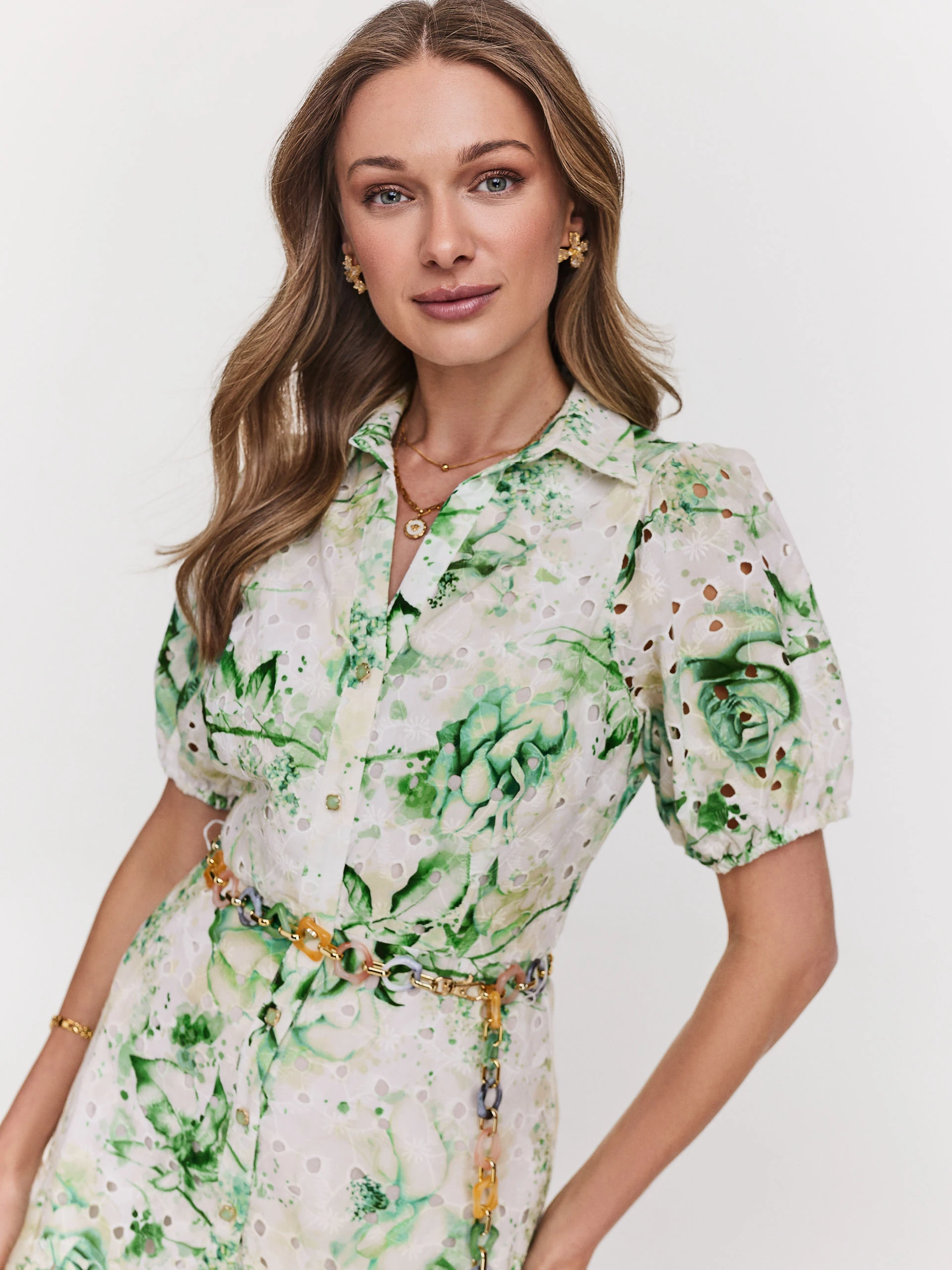 Summer dress with floral pattern