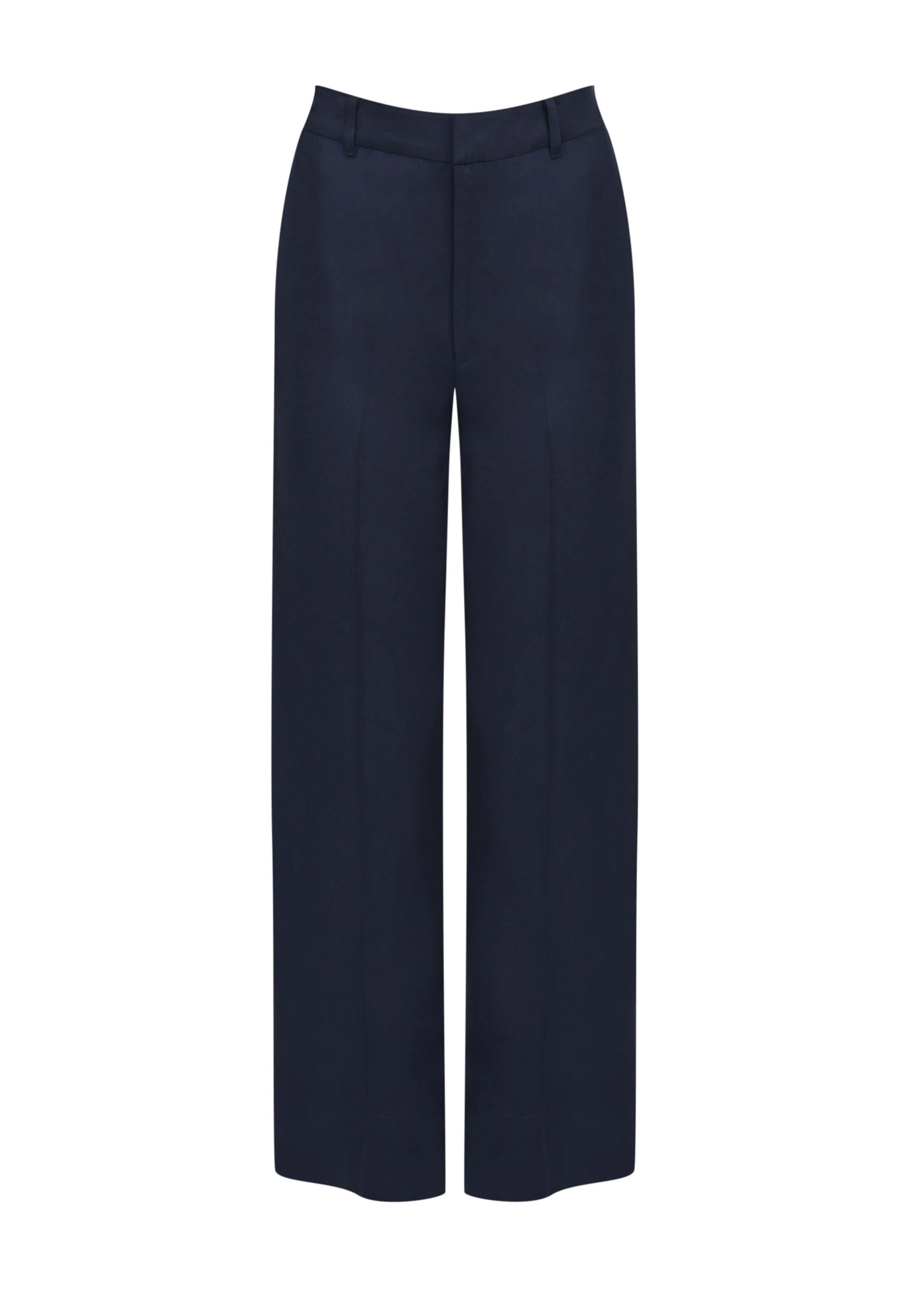 Navy blue pants with wide legs