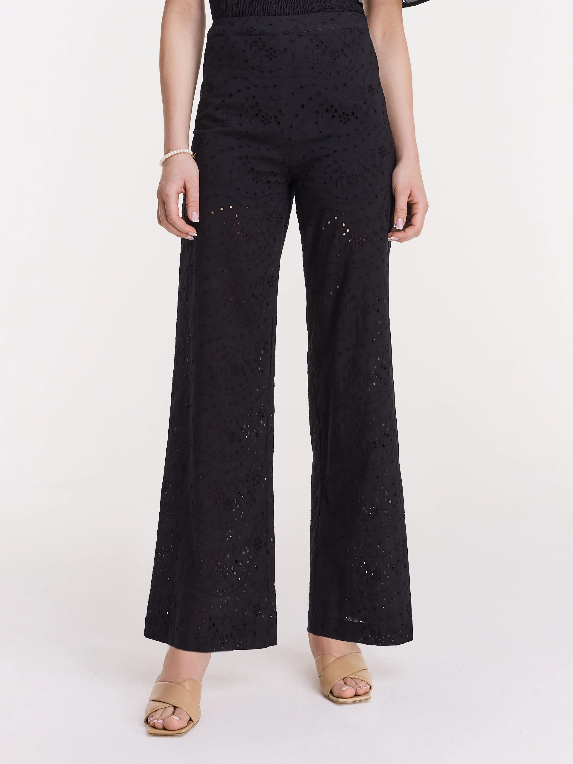 Black pants with loose legs