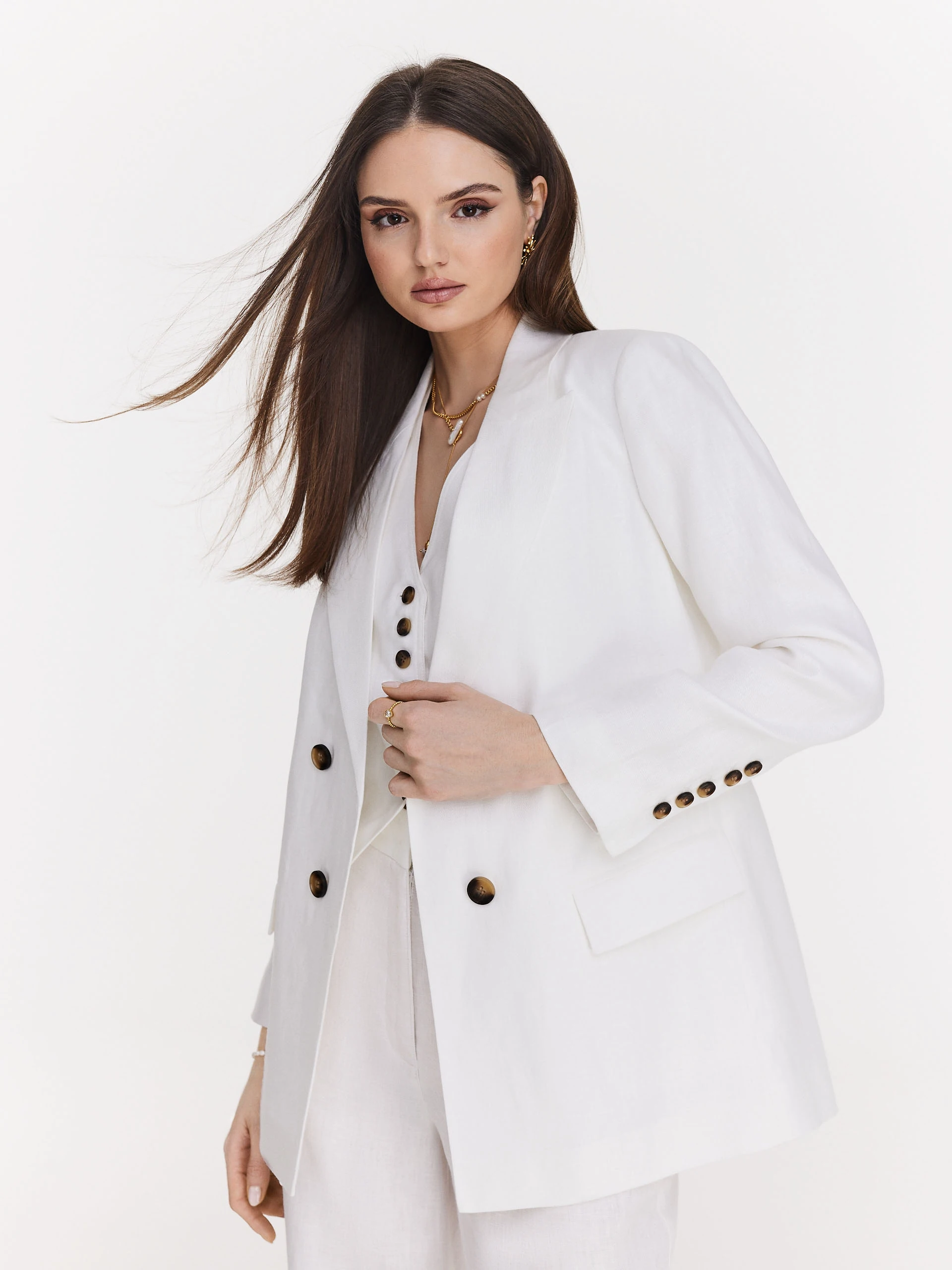White linen jacket