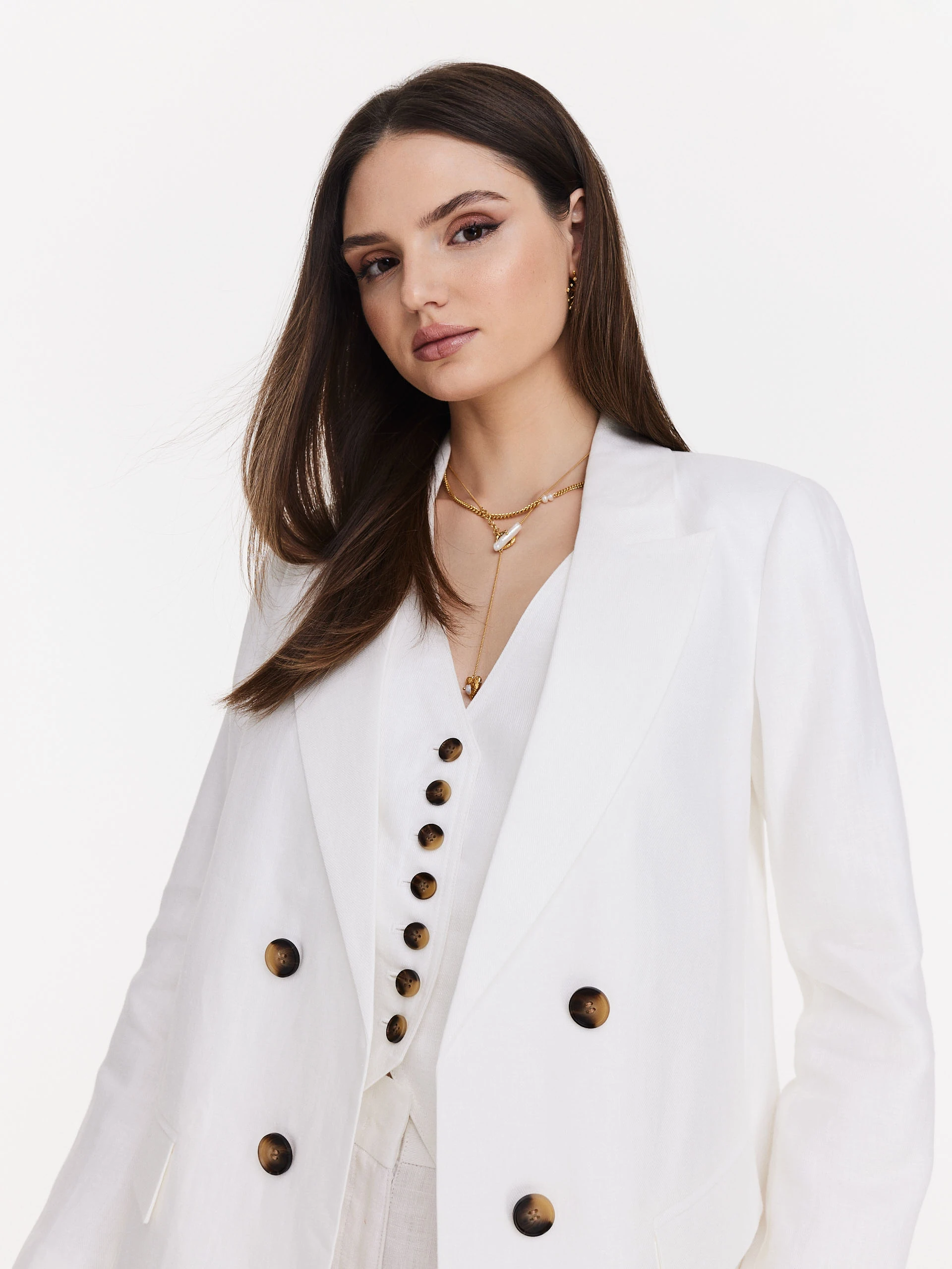 White linen jacket