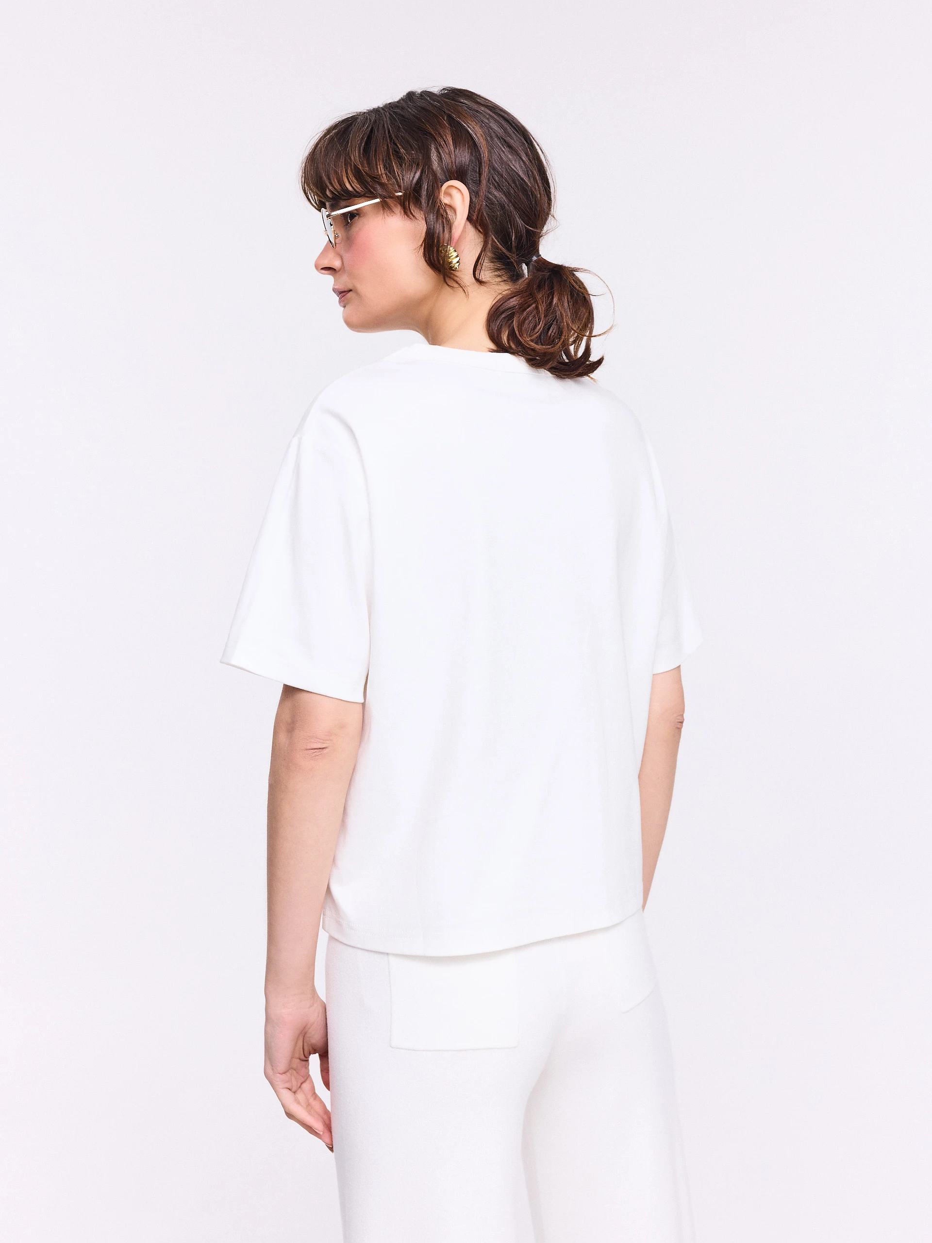 Bawełniany T-shirt w białym kolorze