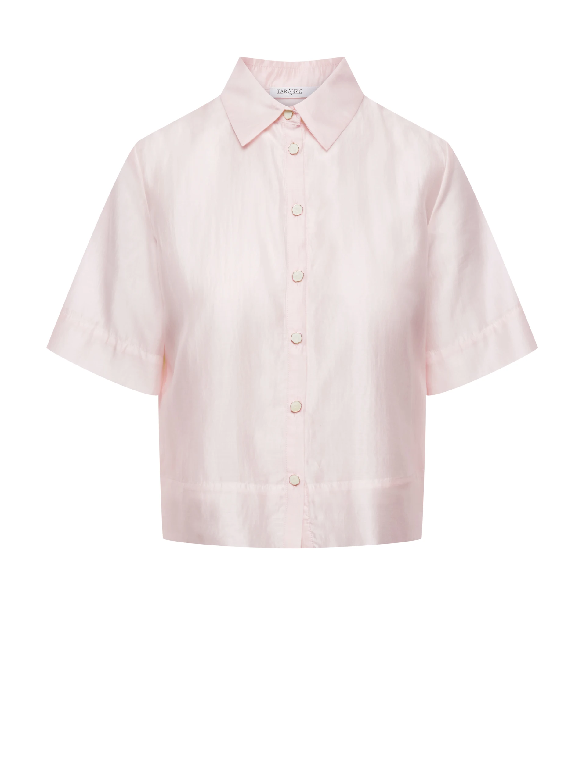 Cream short-sleeved shirt