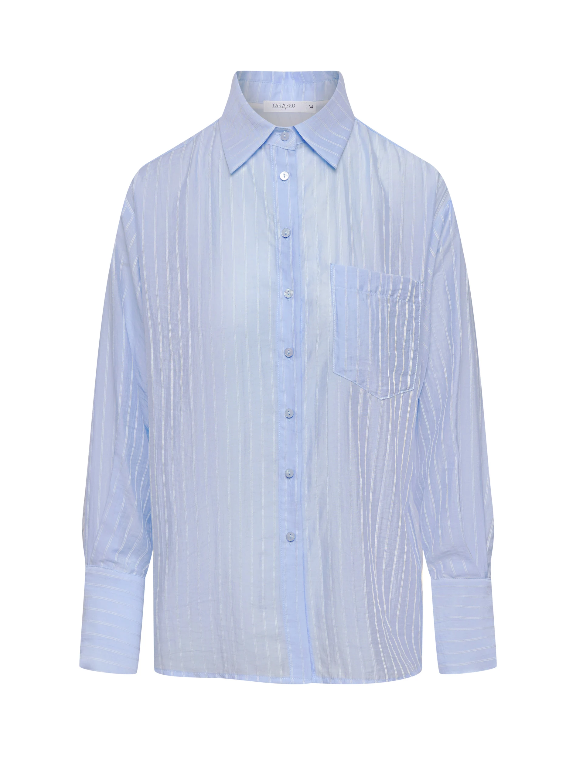 Light blue ribbed collared shirt