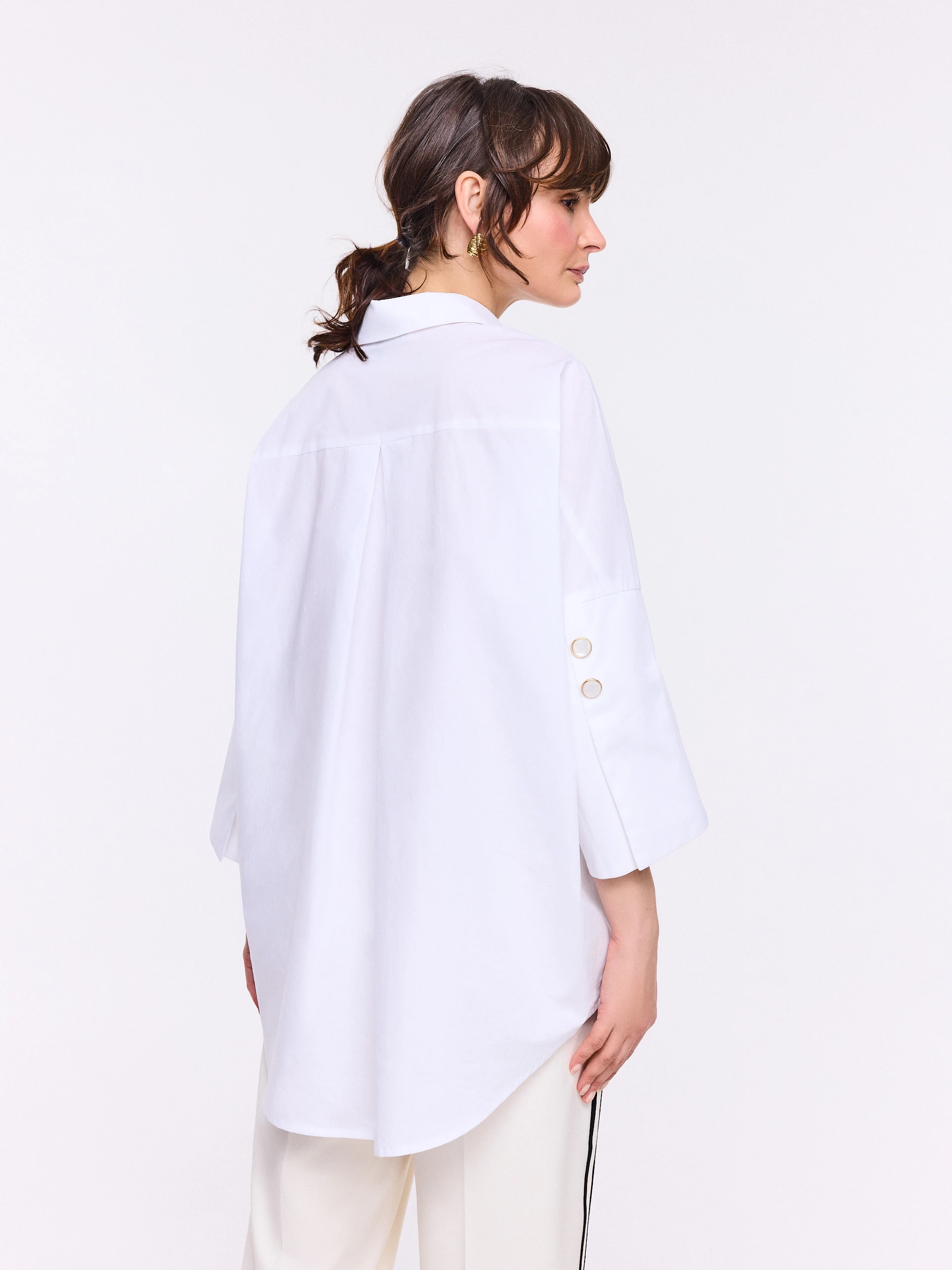 Oversized white cotton shirt