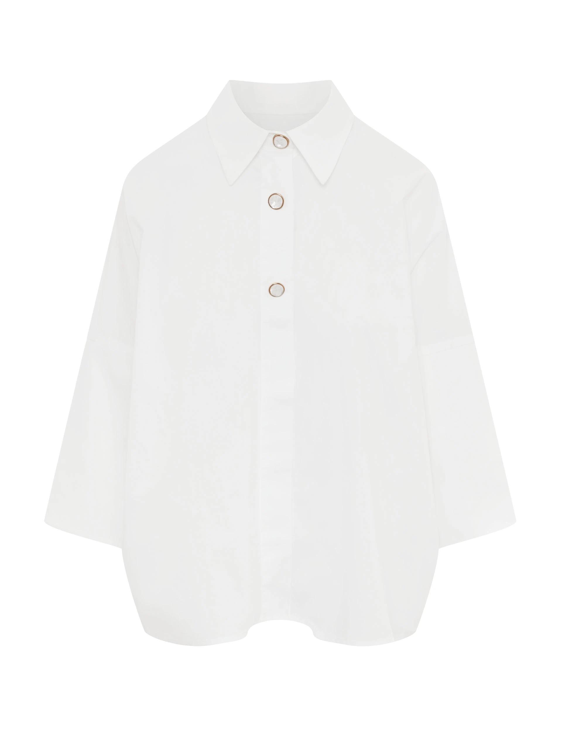 Oversized white cotton shirt