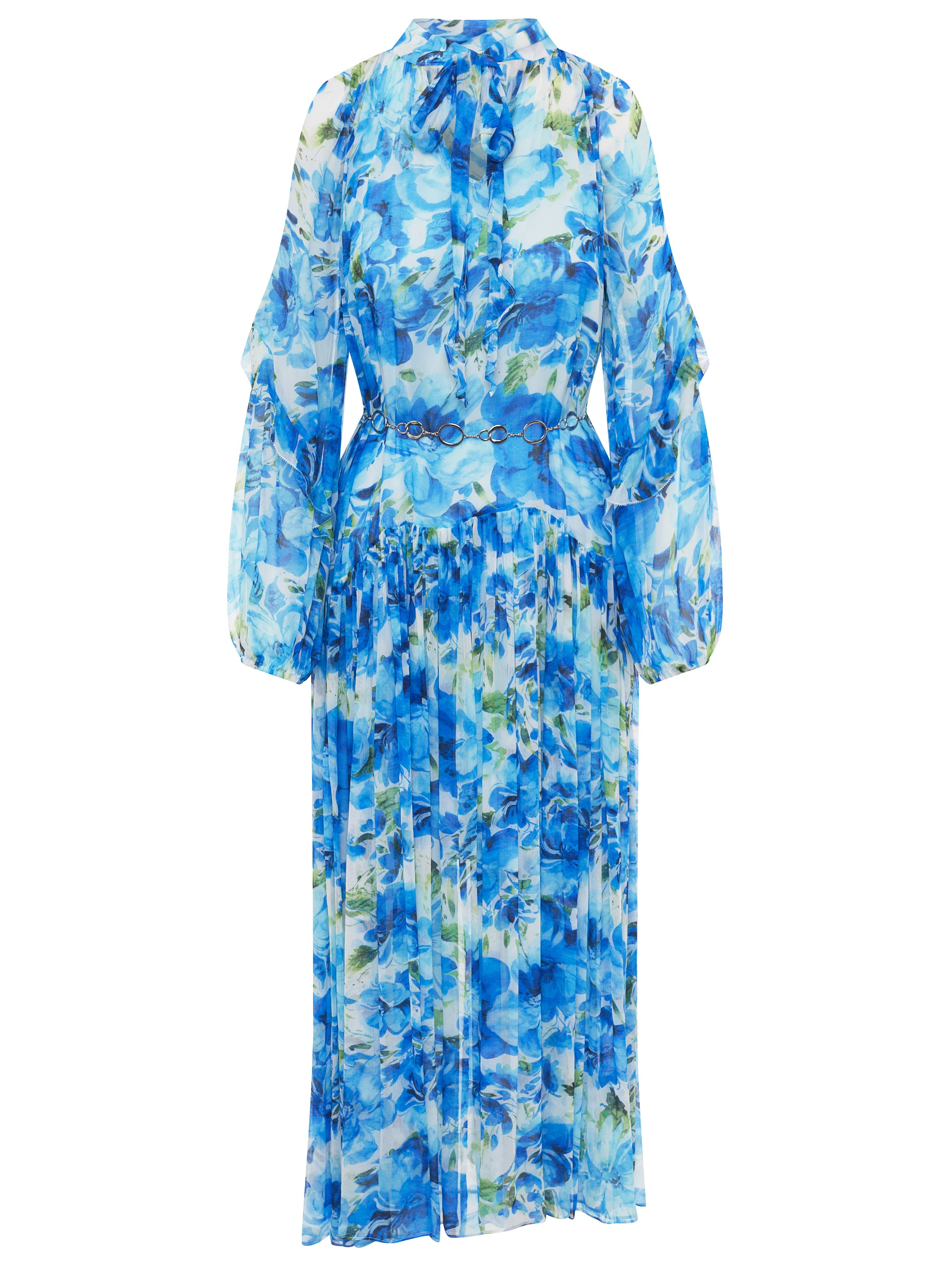 Airy maxi dress with floral pattern