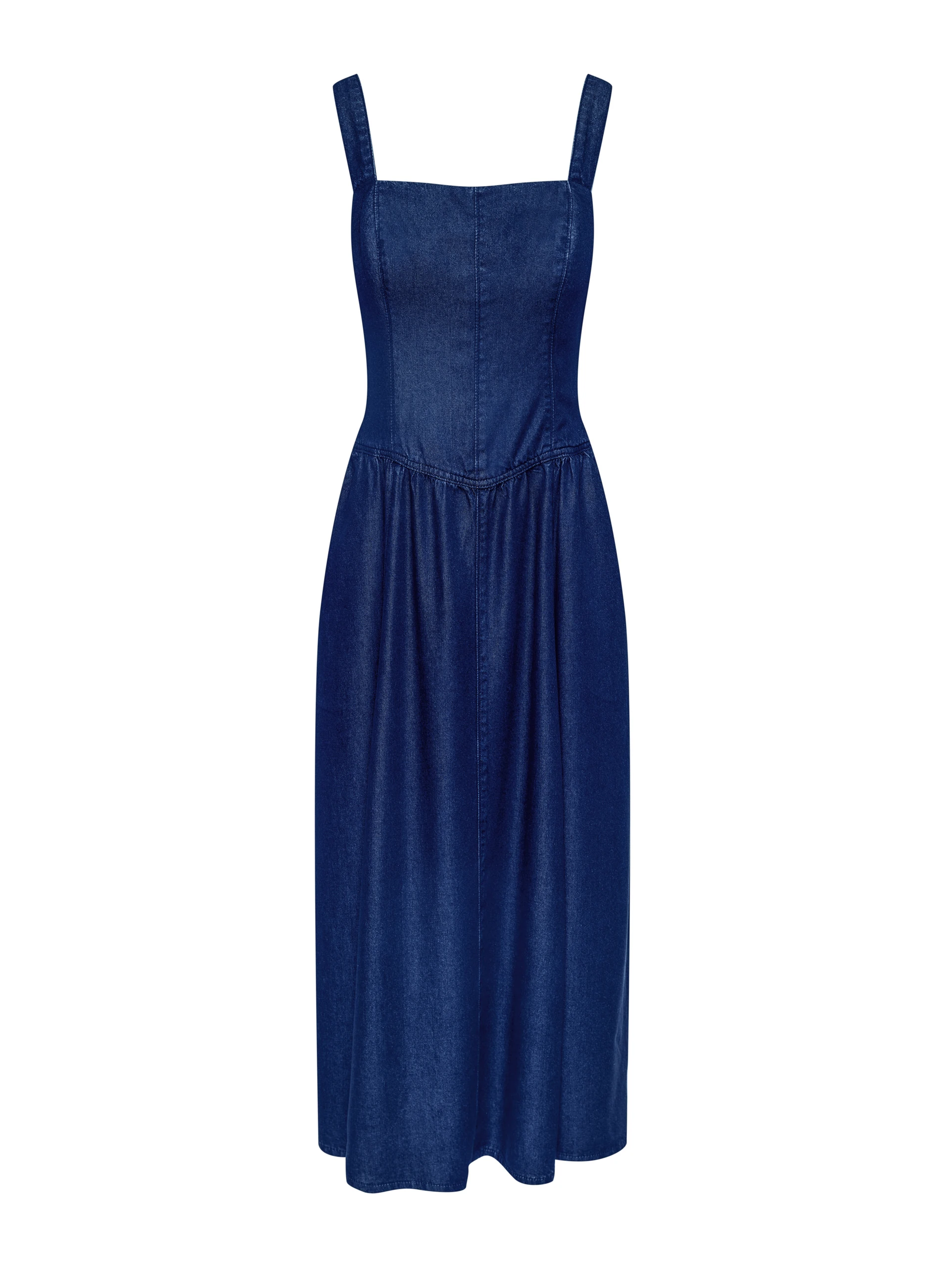 Denim midi dress