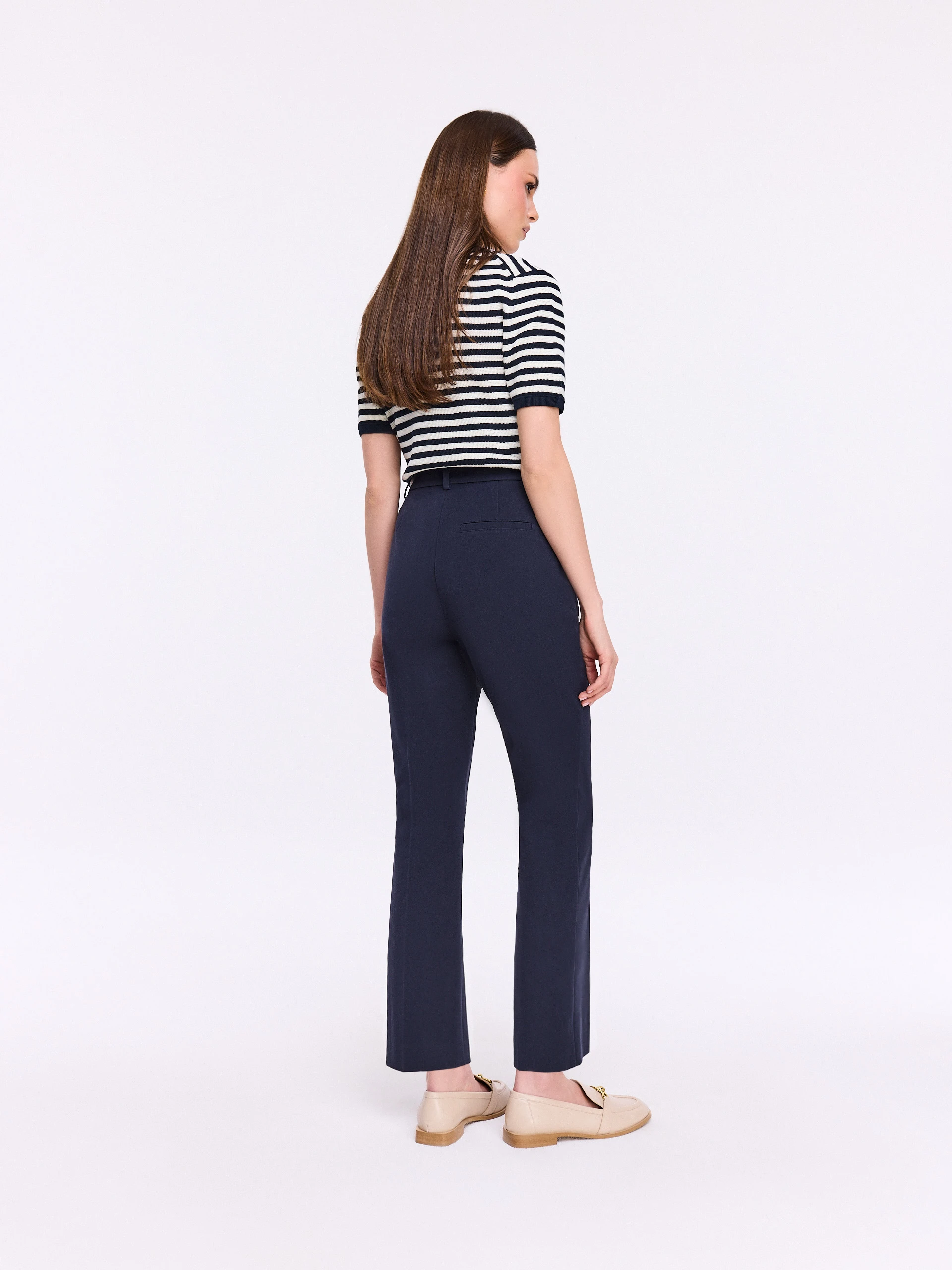 Navy blue cigarette pants