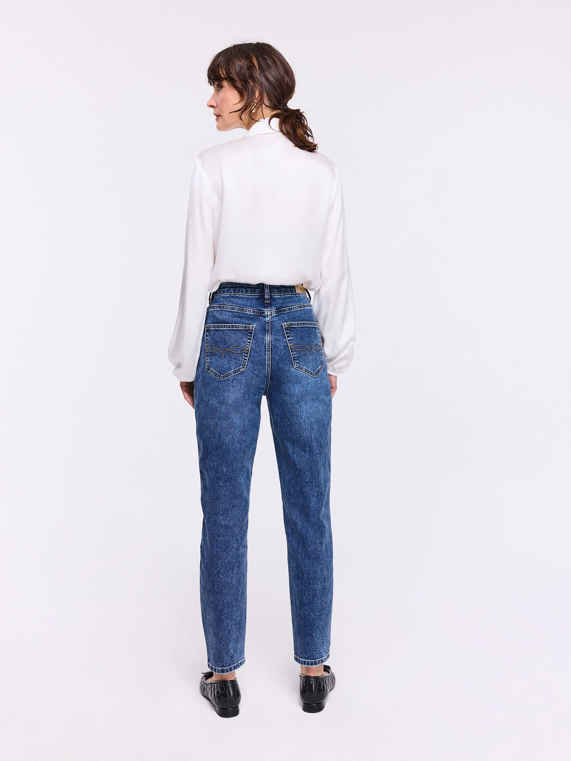 Navy blue mom jeans