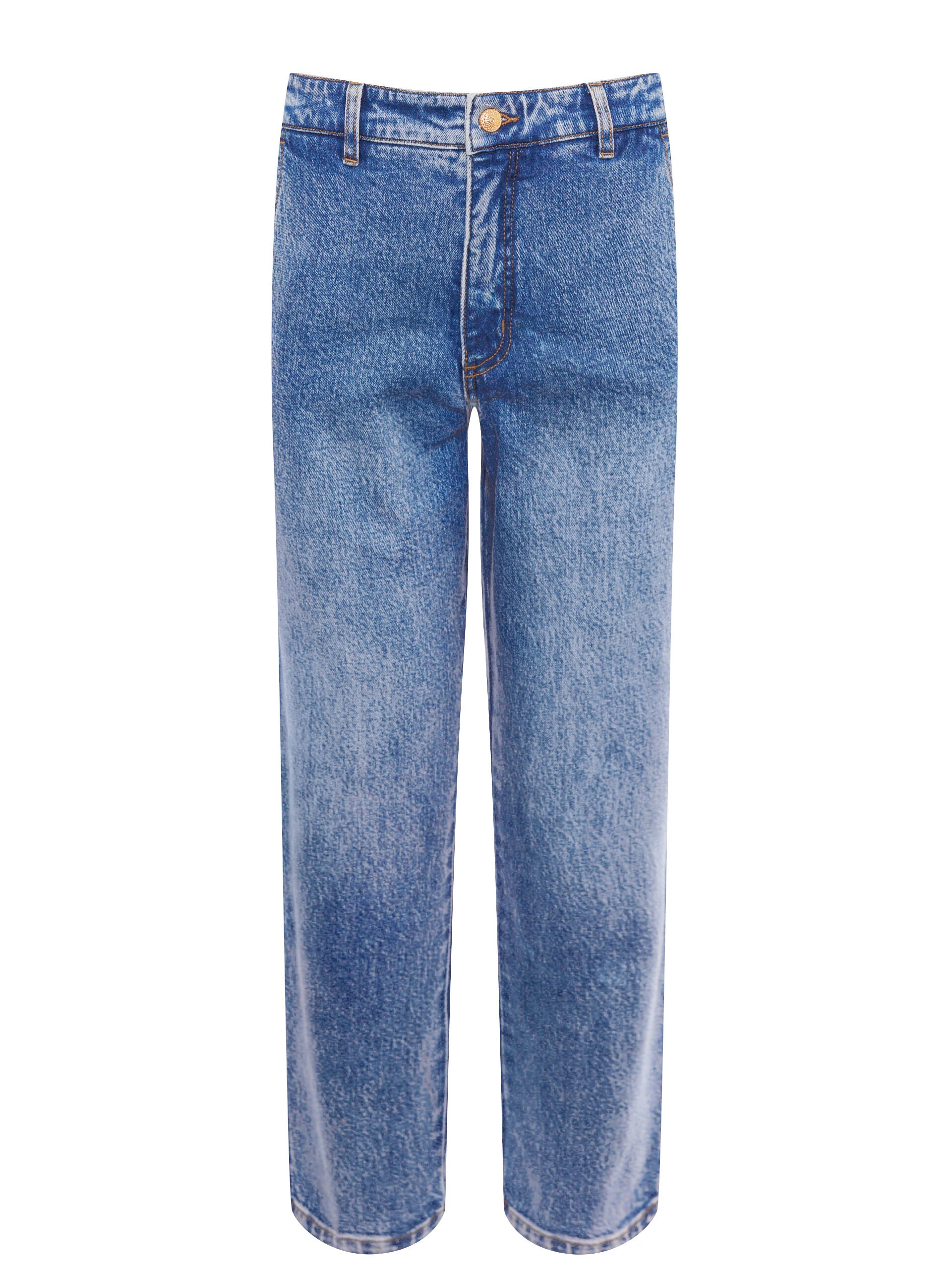 Blue distressed jeans