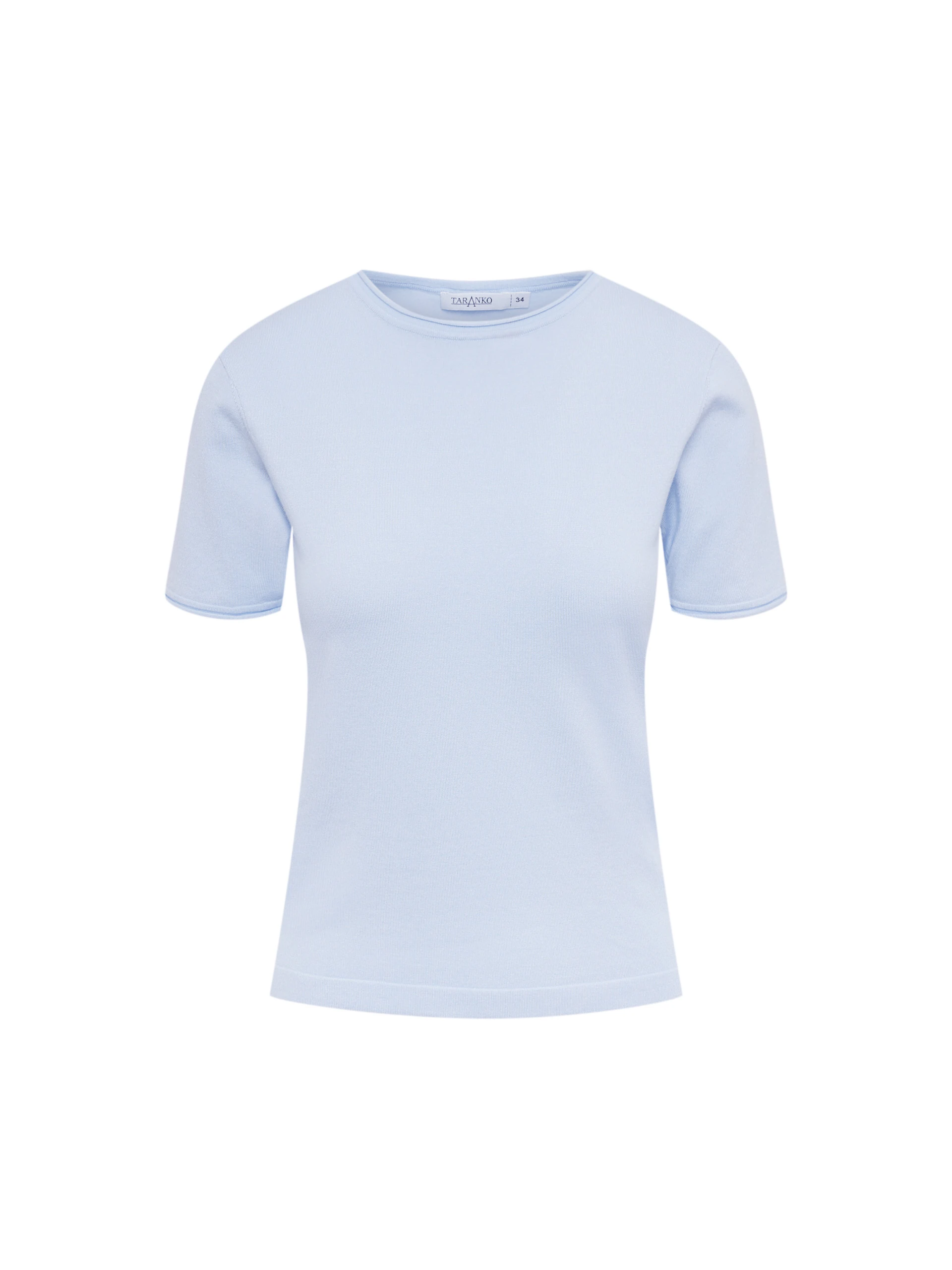 Blue short-sleeved sweater