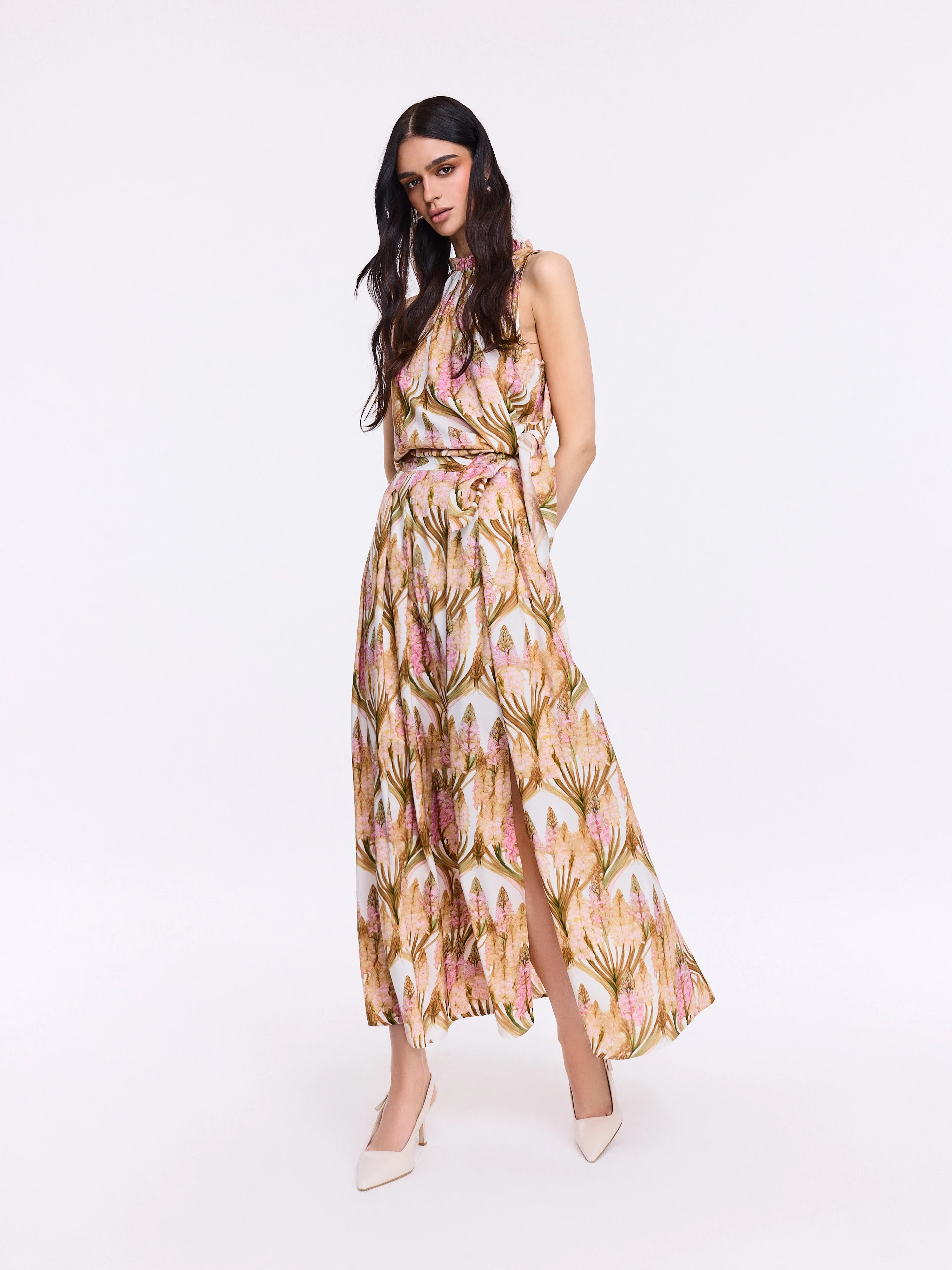 Long skirt with original print
