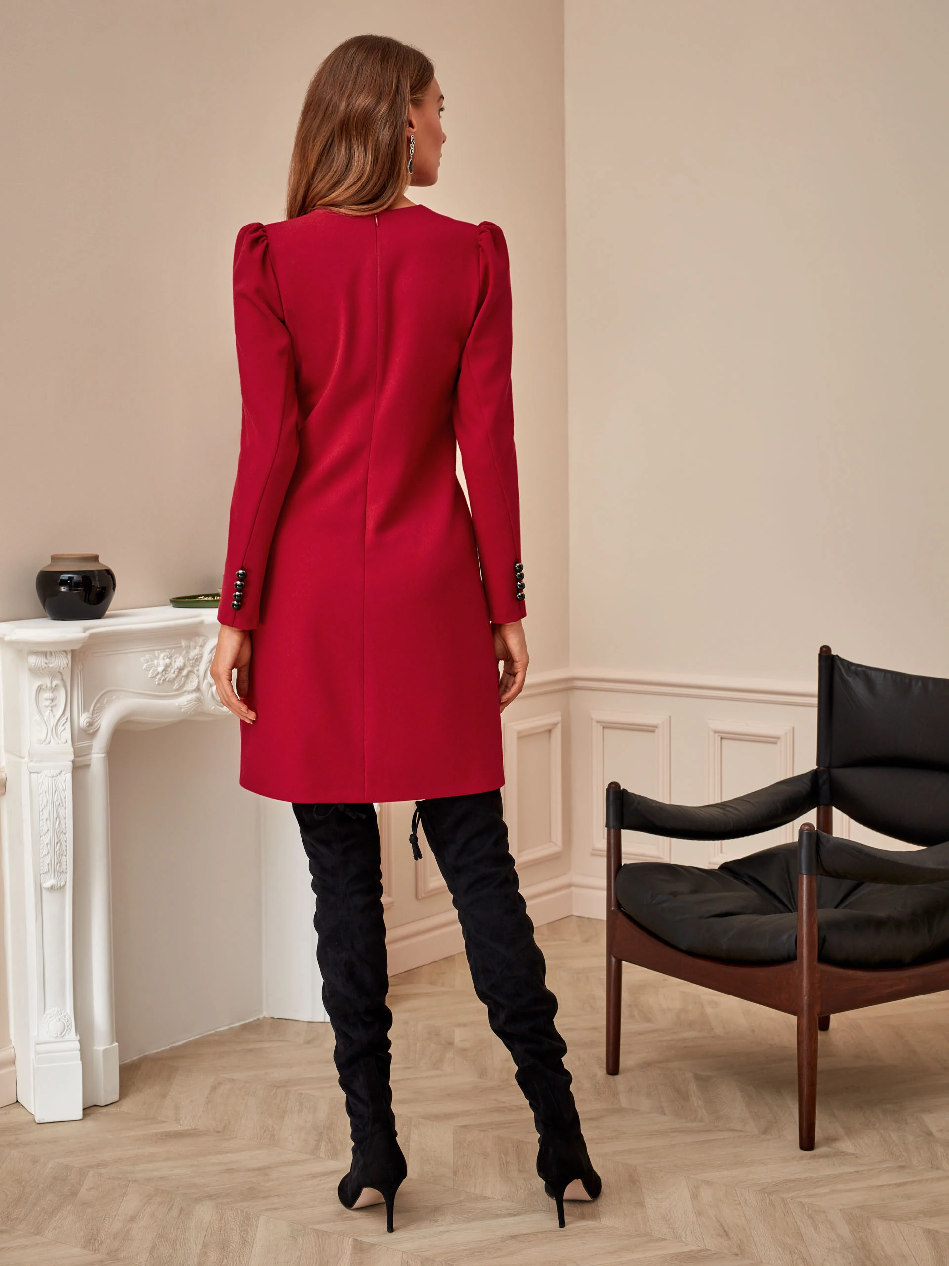 RED STRAIGHT DRESS