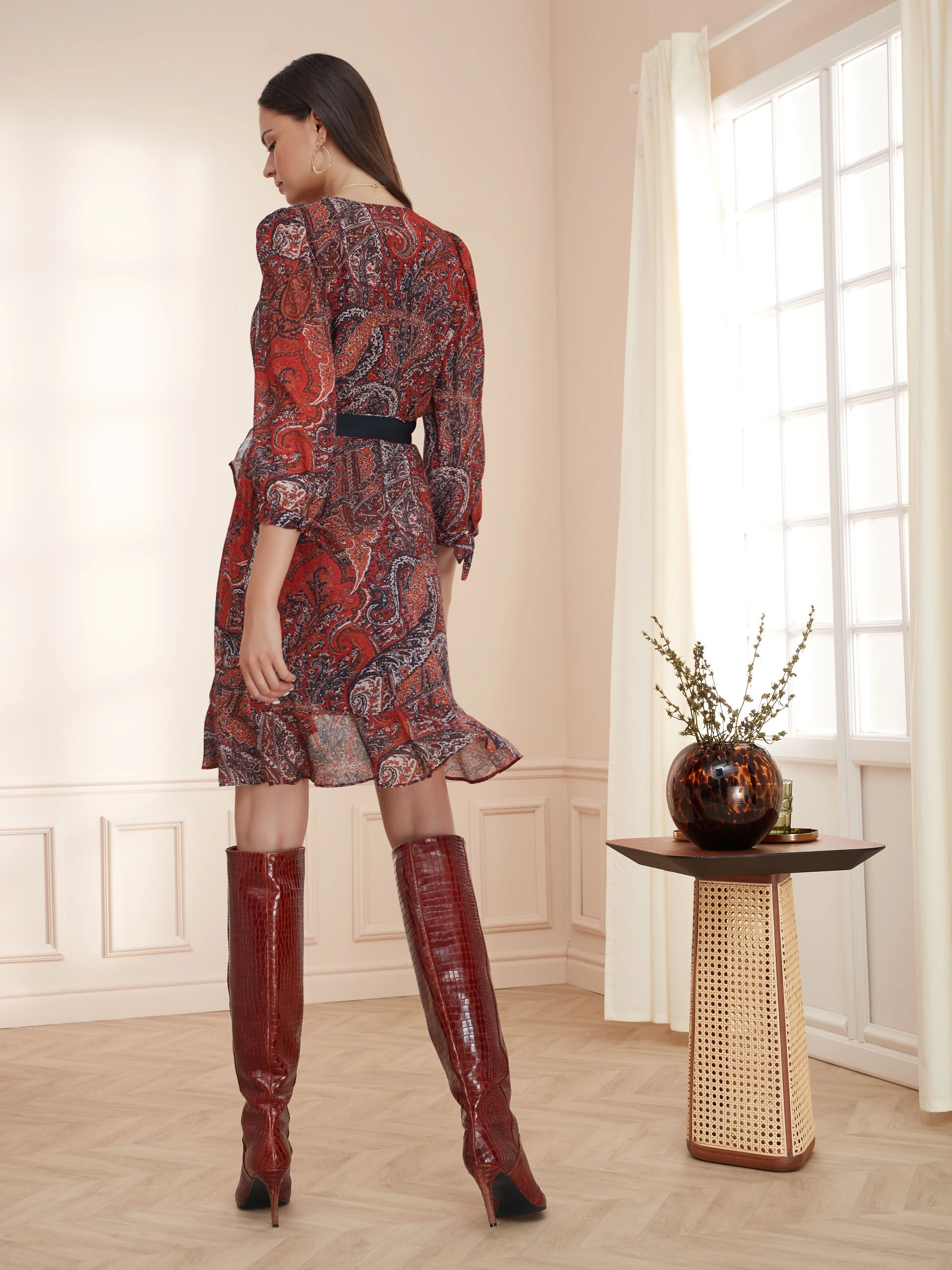 AIRY BOHO DRESS WITH WOOL