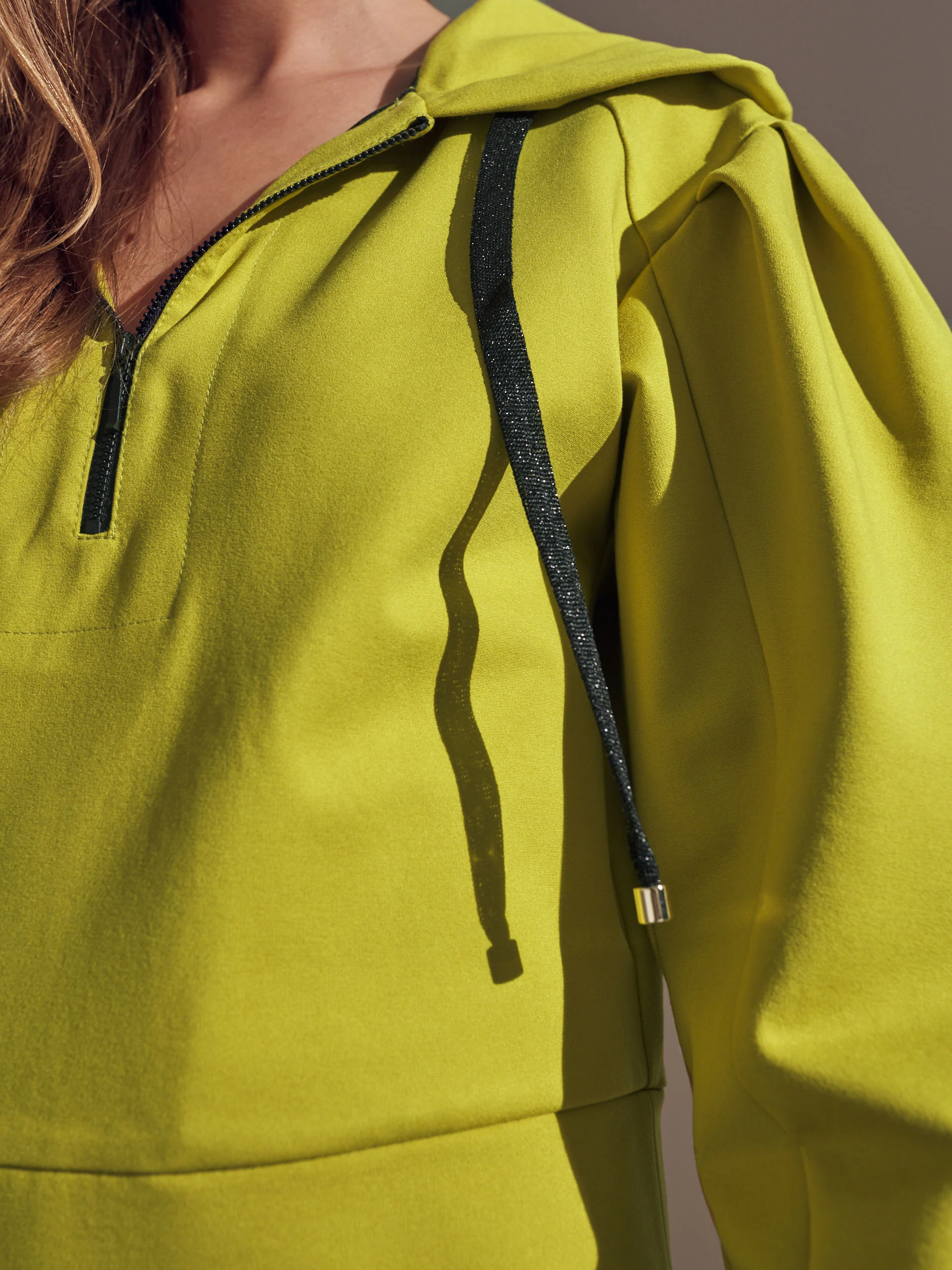 Hoodie in lime green