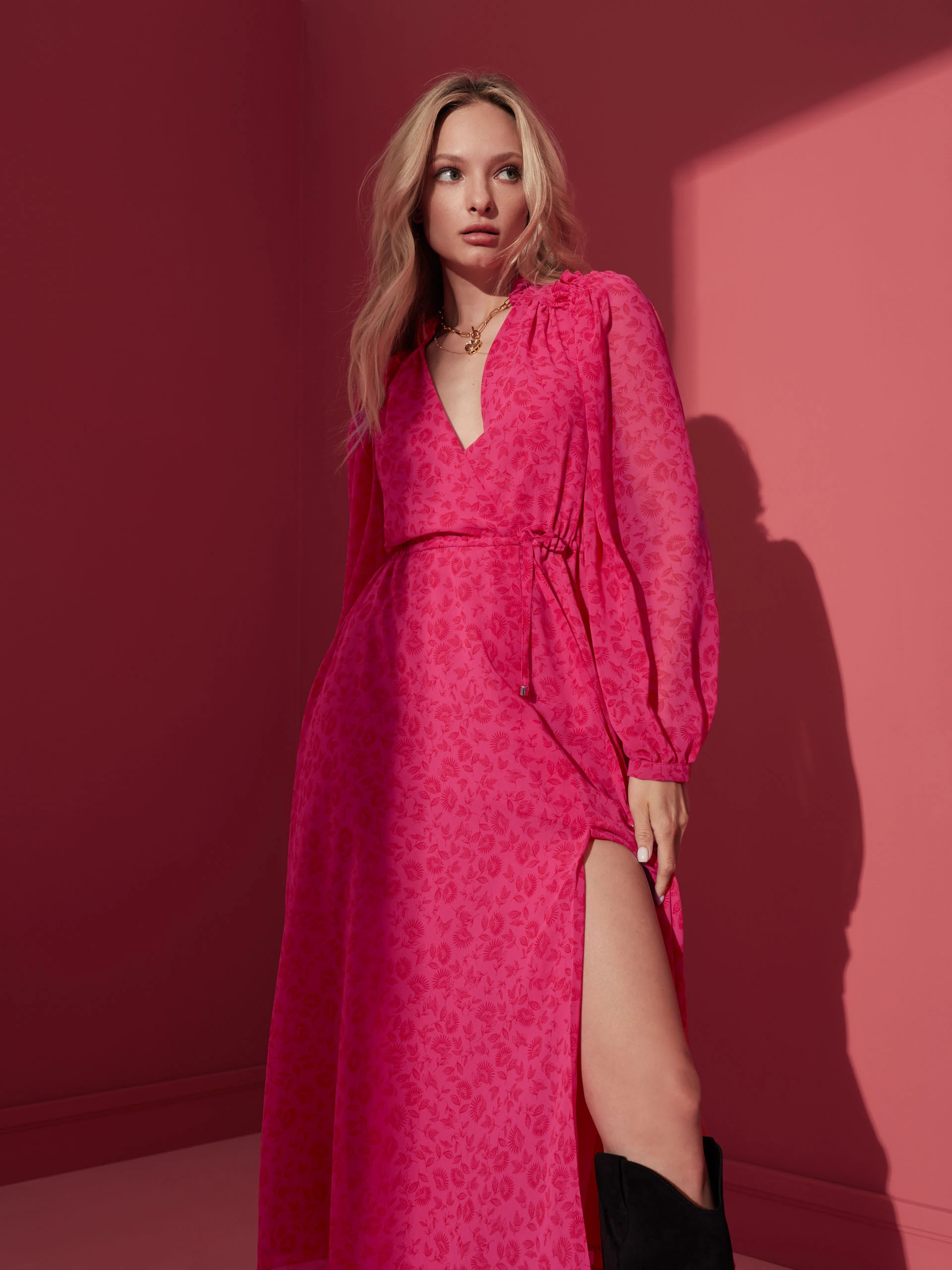 PINK PRINT DRESS