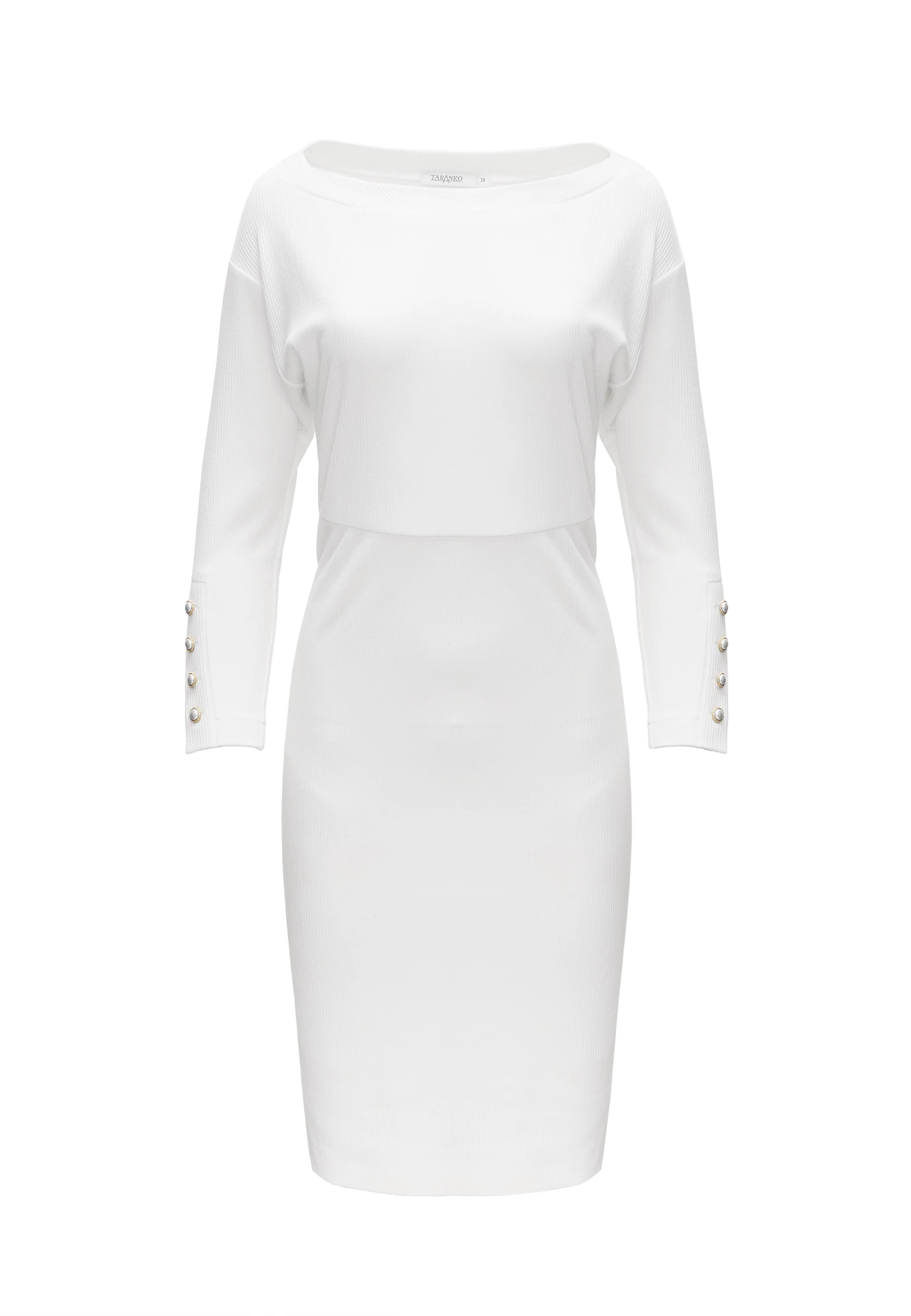 WHITE FITTED DRESS