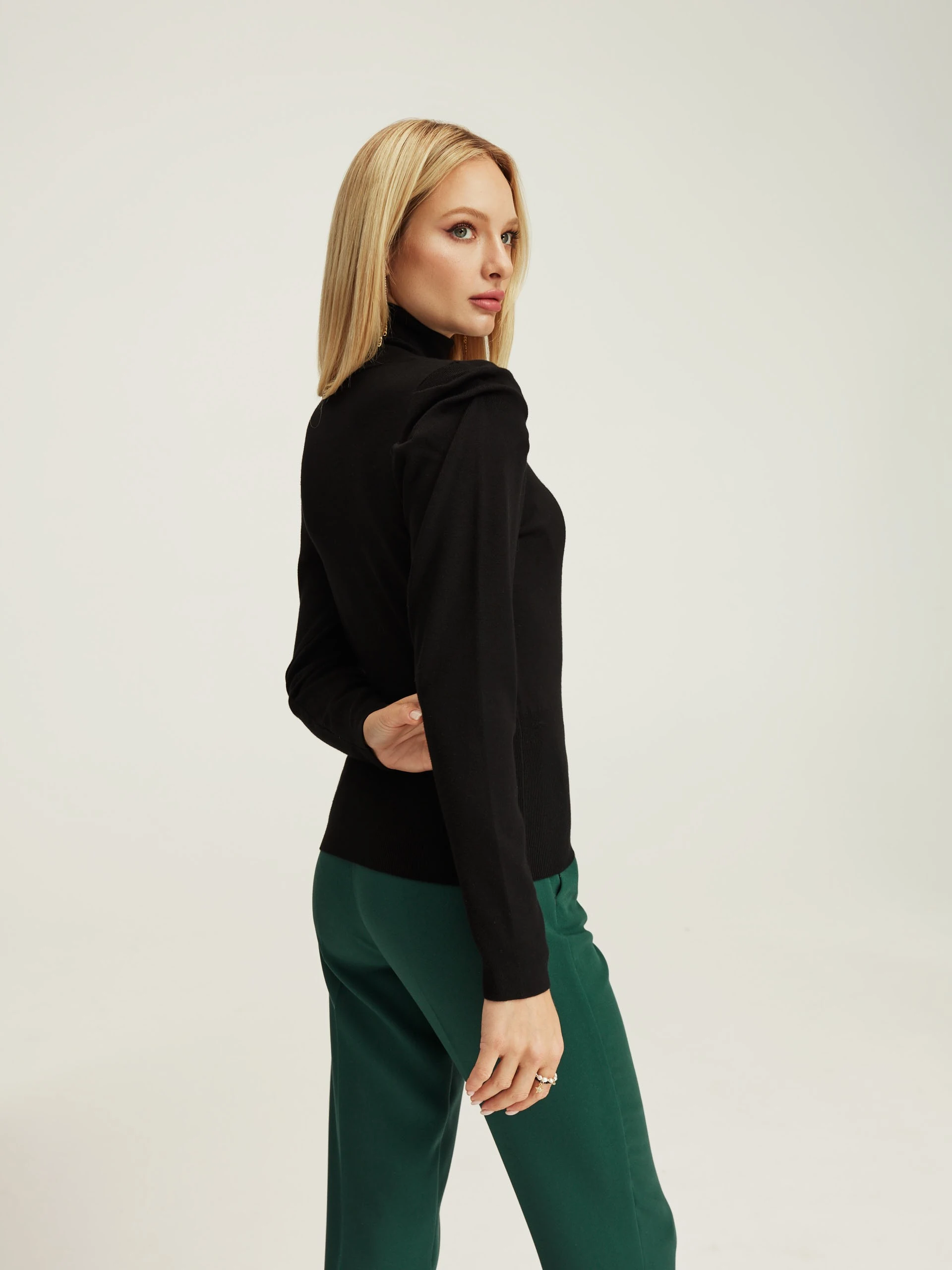 Dark green trousers