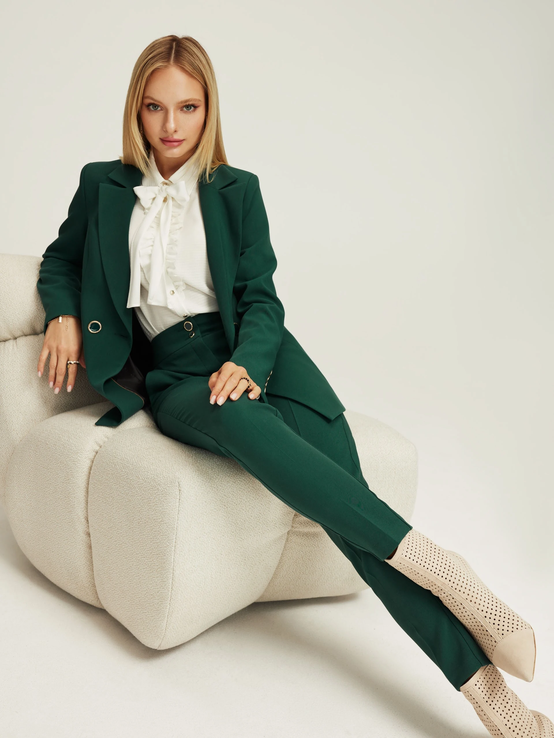 Dark green trousers