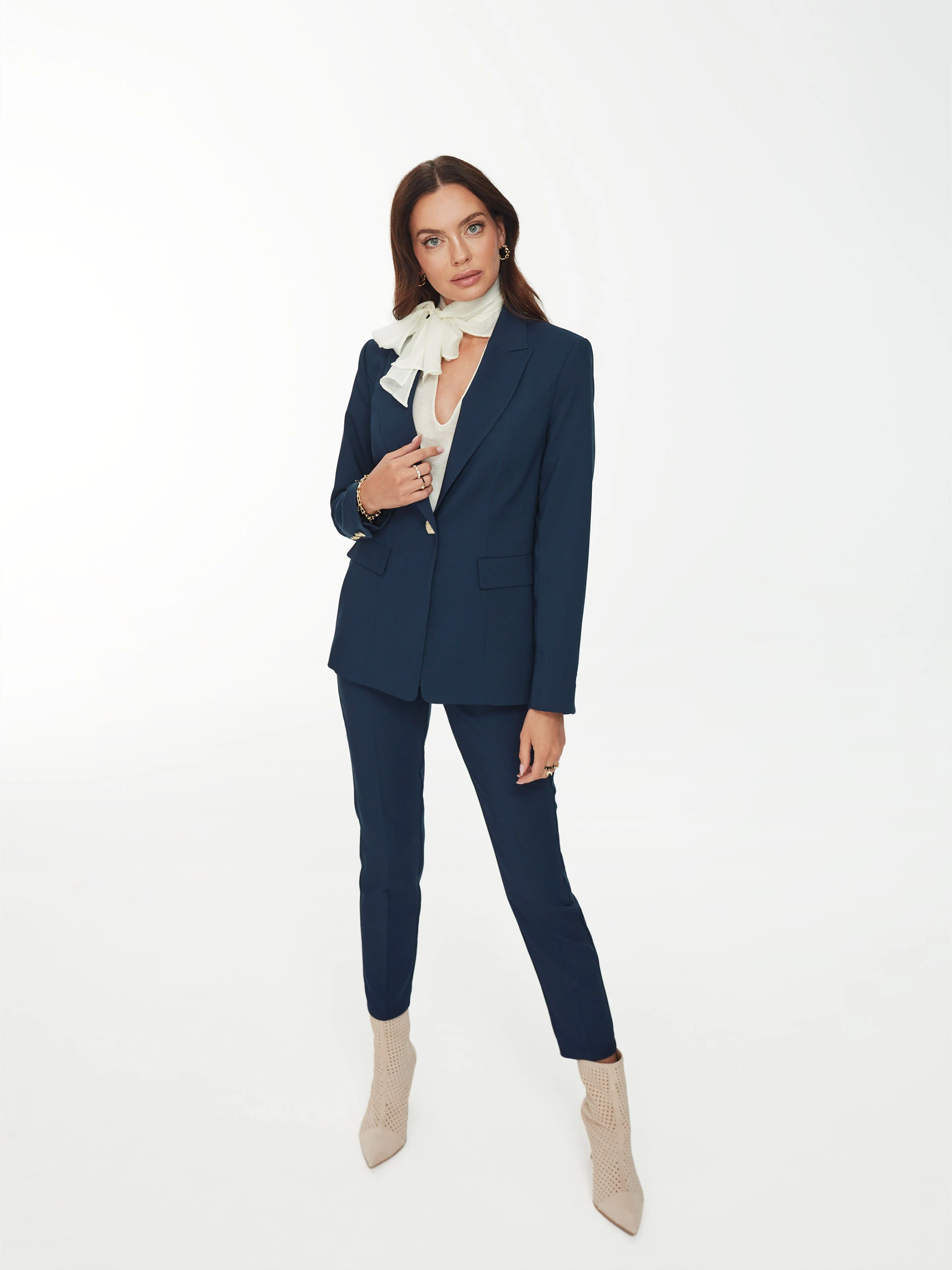 Single-breasted nevy blazer