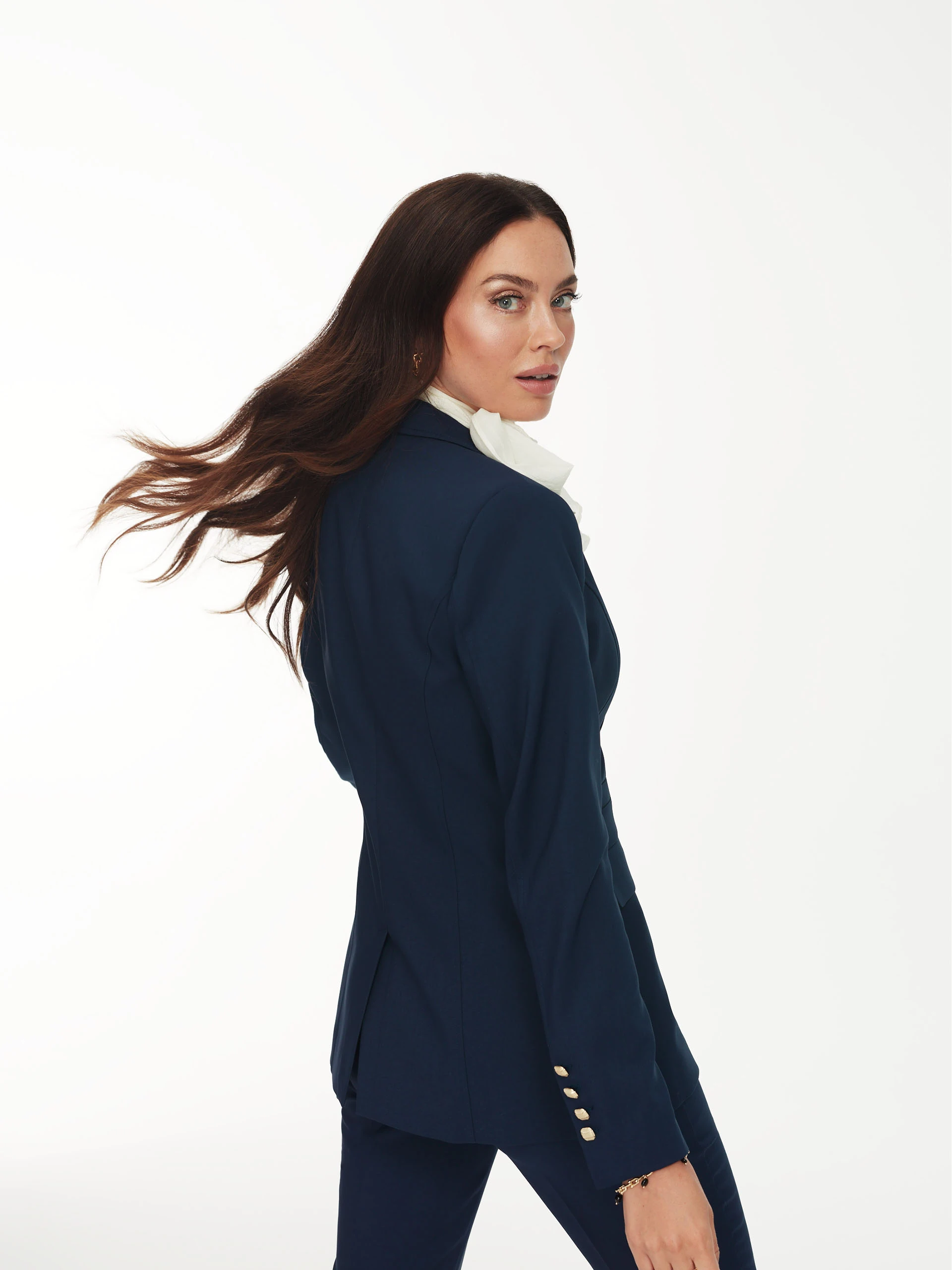 Single-breasted nevy blazer
