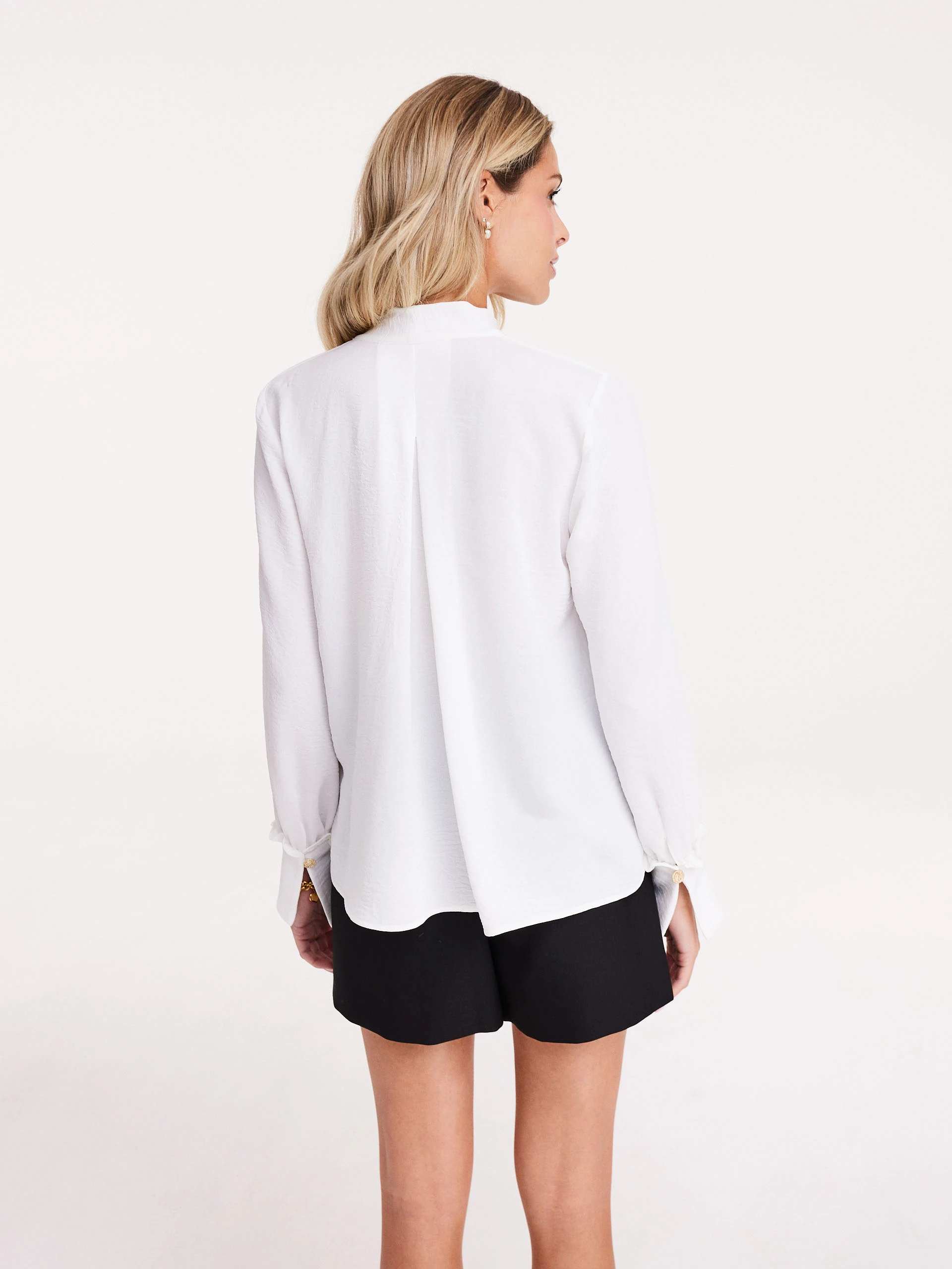 White blouse with ties
